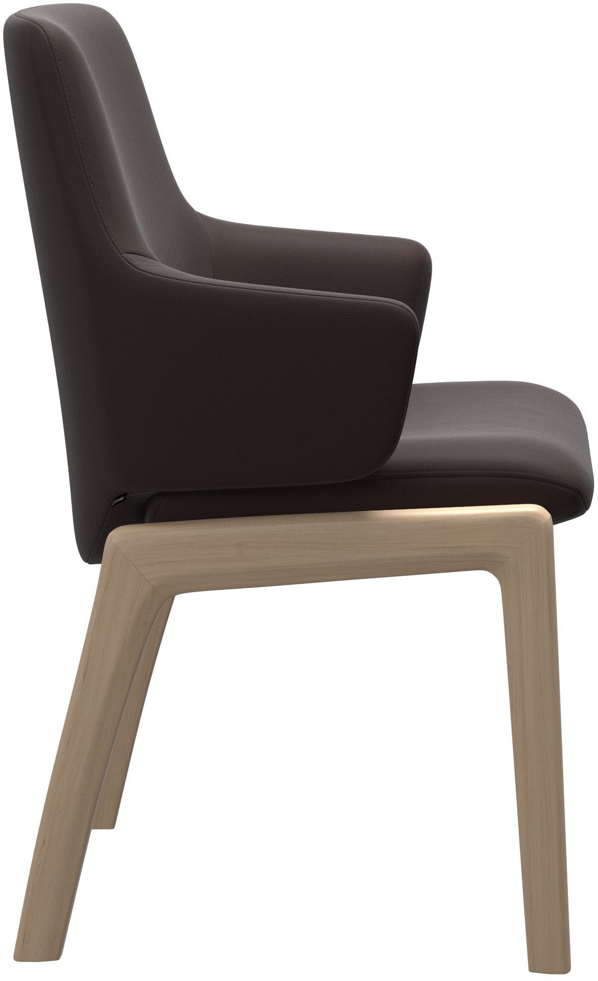 Stressless® Polsterstuhl »Laurel«, Leder PALOMA, Low Back mit Armlehne, Größe L, mit abgerundeten Beinen in Schwarz