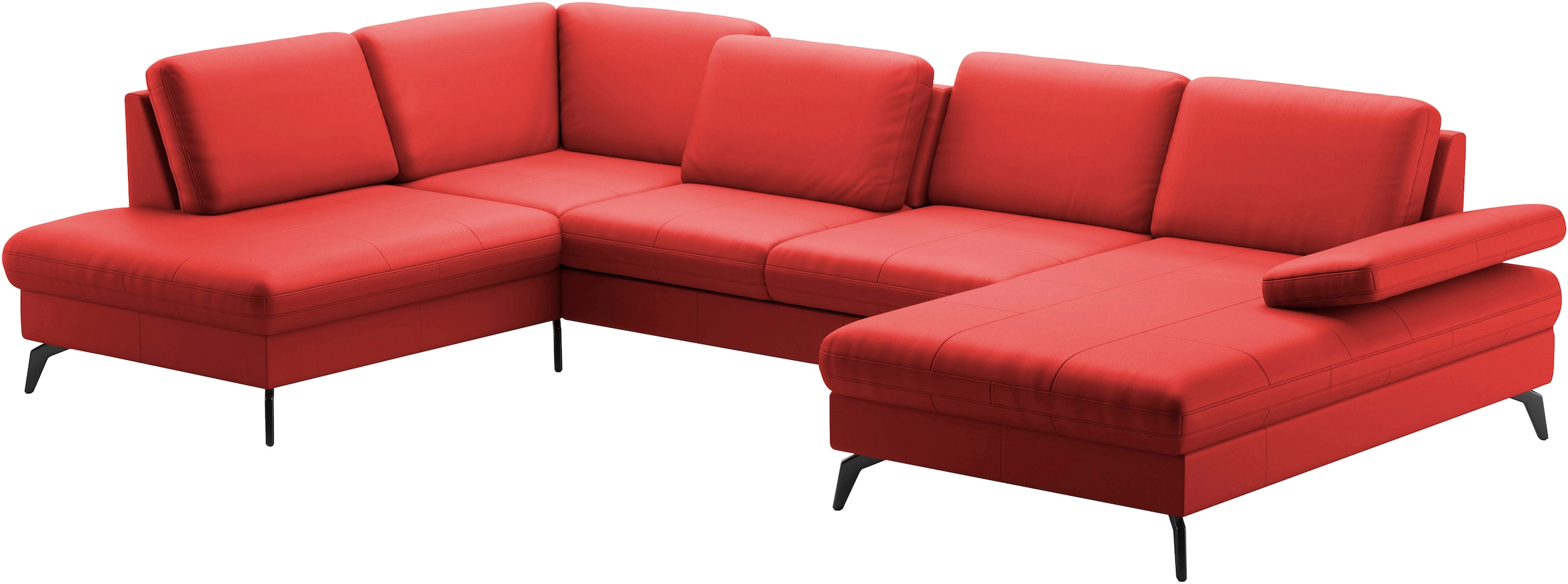 sit&more Wohnlandschaft »Morris U-Form, inkl. Sitztiefenverstellung«, wahlweise mit Armteilverstellung, Bettfunktion & Bettkasten
