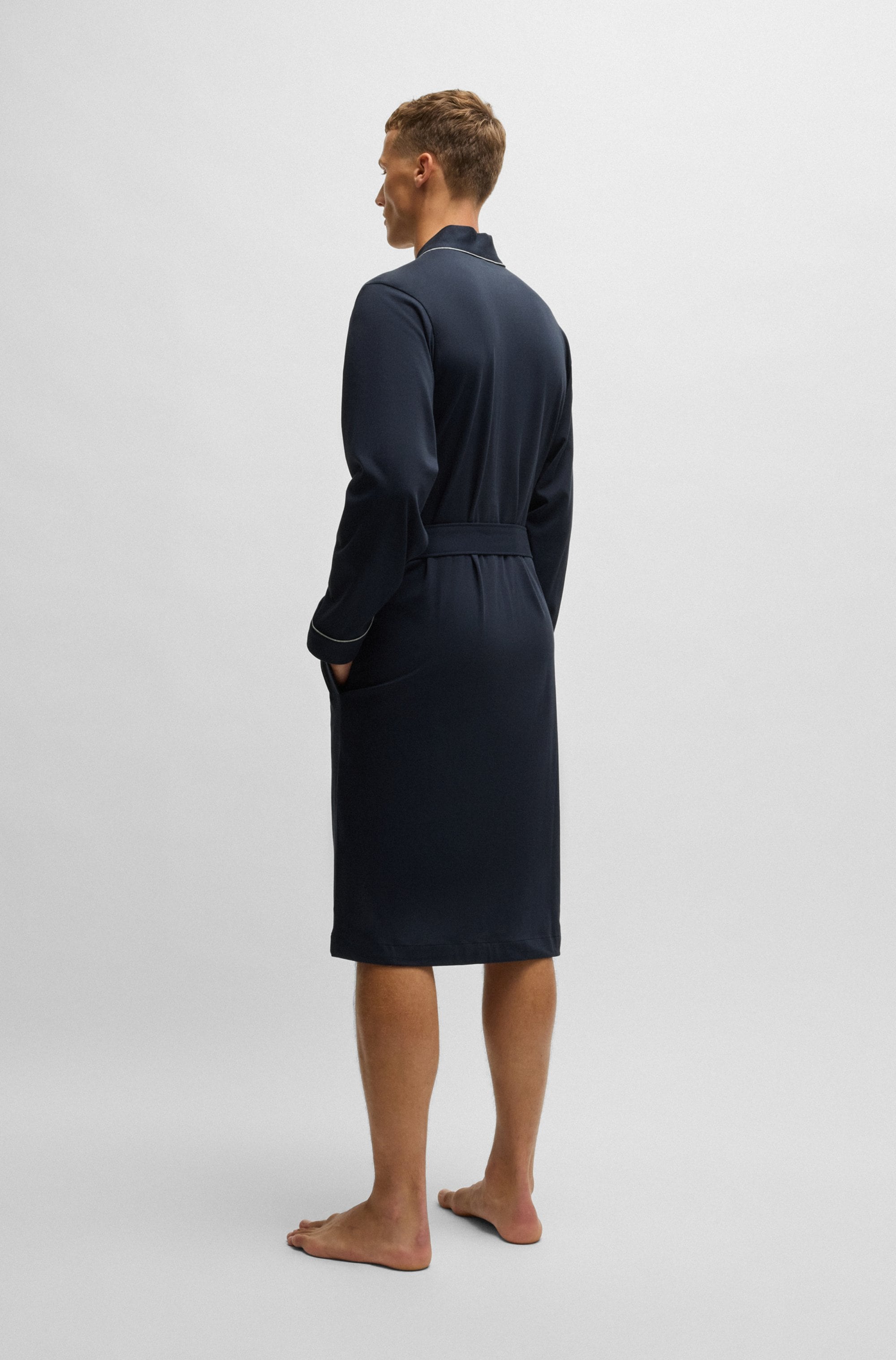 BOSS Morgenmantel »Kimono BM«, mit Logostickerei