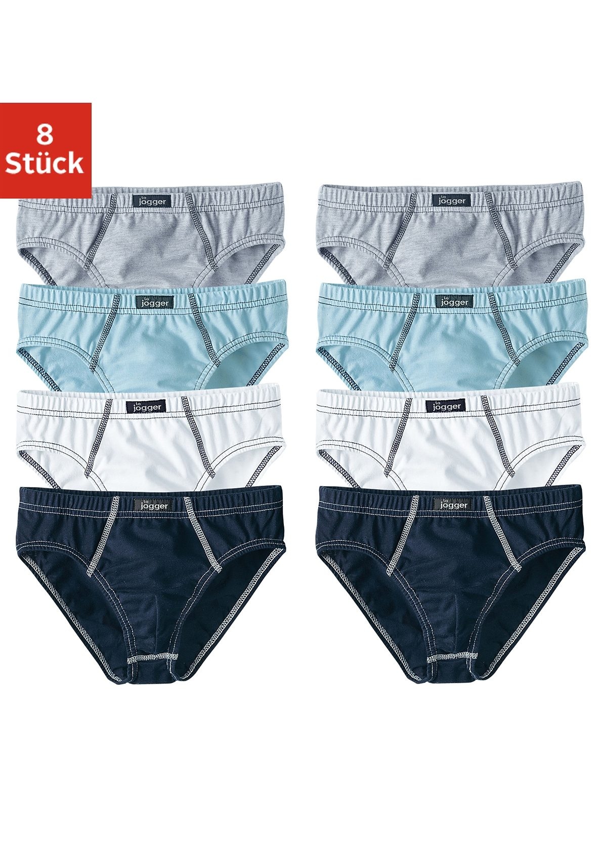 Slip, St.), bei 8 ♕ Nähten le mit jogger® (Packung, sportlichen