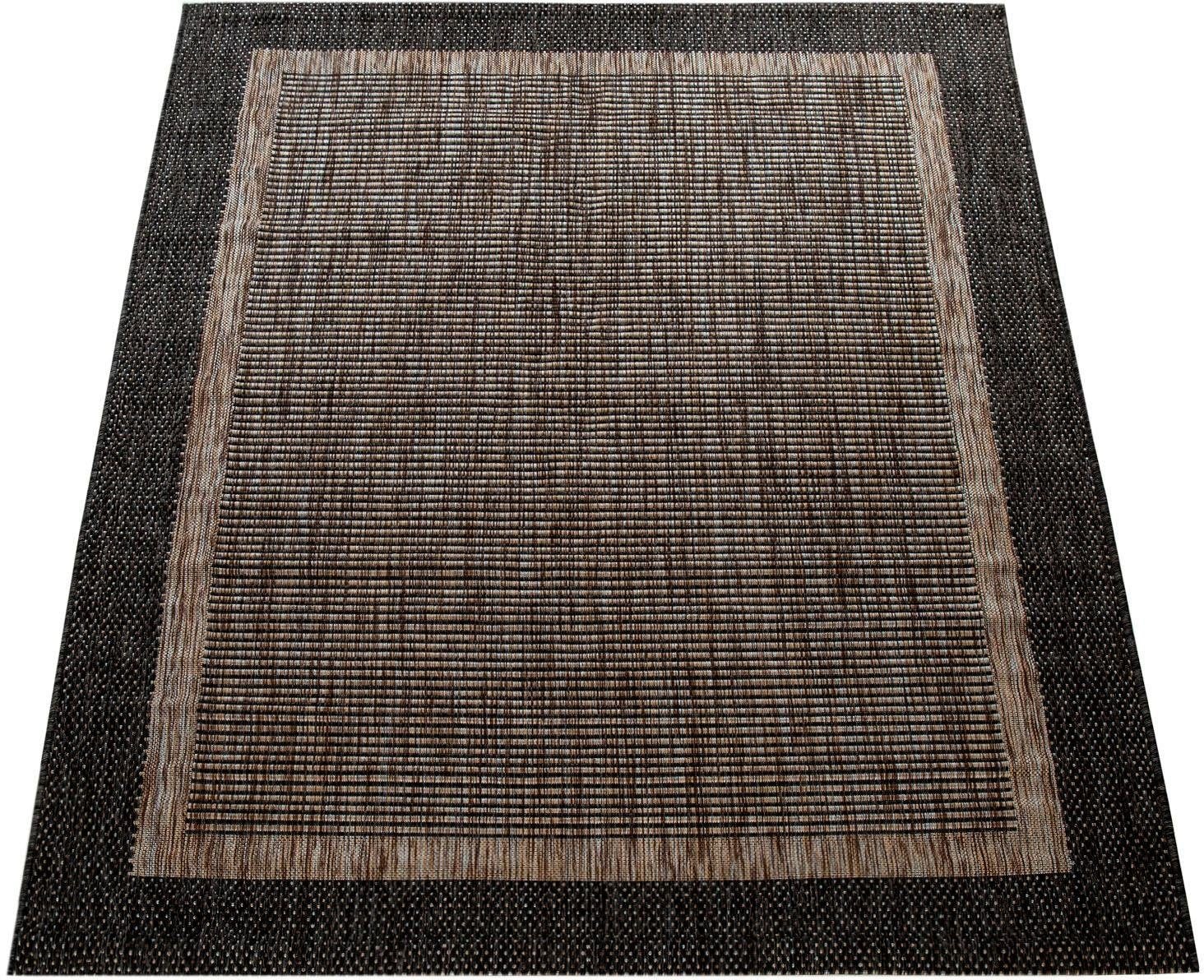 Paco Home Teppich »Illusion Flachgewebe, mit Bordüre, meliert, Outdoor rechteckig, geeignet, 325«, UV-beständig