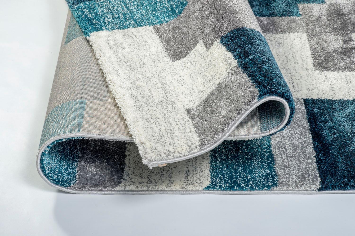 OCI DIE TEPPICHMARKE Teppich »STEADY ALLOVER« rechteckig 20 mm Höhe Frisé Kurzdlor, Mosaik, robust, Wohnzimmer