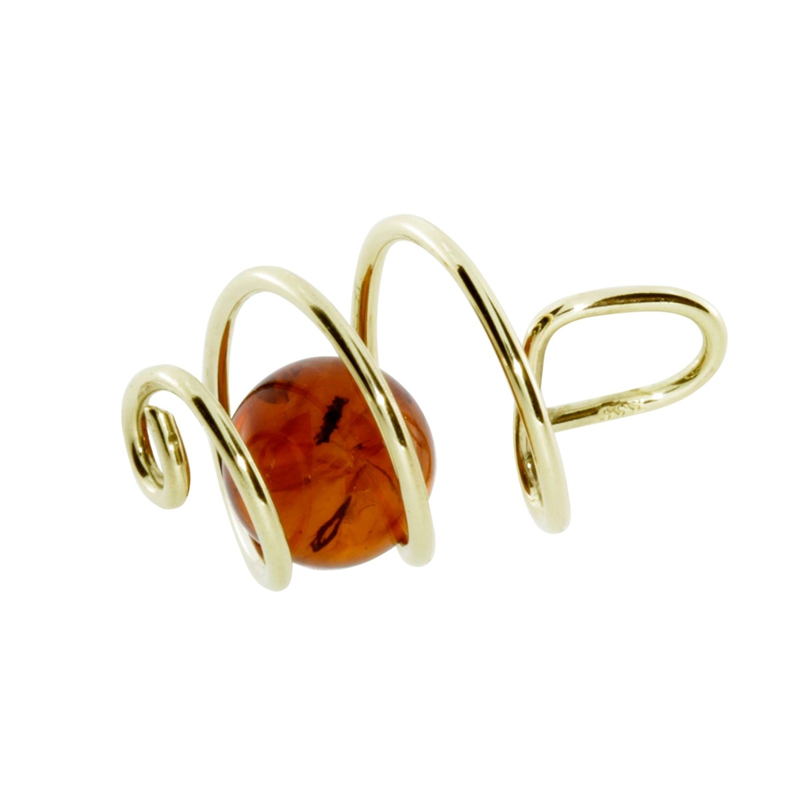 OSTSEE-SCHMUCK Kettenanhänger »- Spirale - Gold 333/000 - Bernstein«