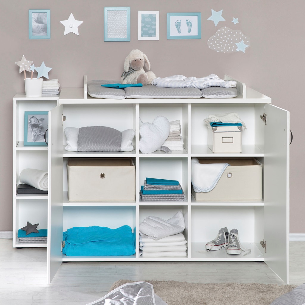 roba® Babyzimmer-Komplettset, (Set, 3 St., Kinderbett, Schrank, Wickelkommode), mit Kinderbett, Schrank und Wickelkommode