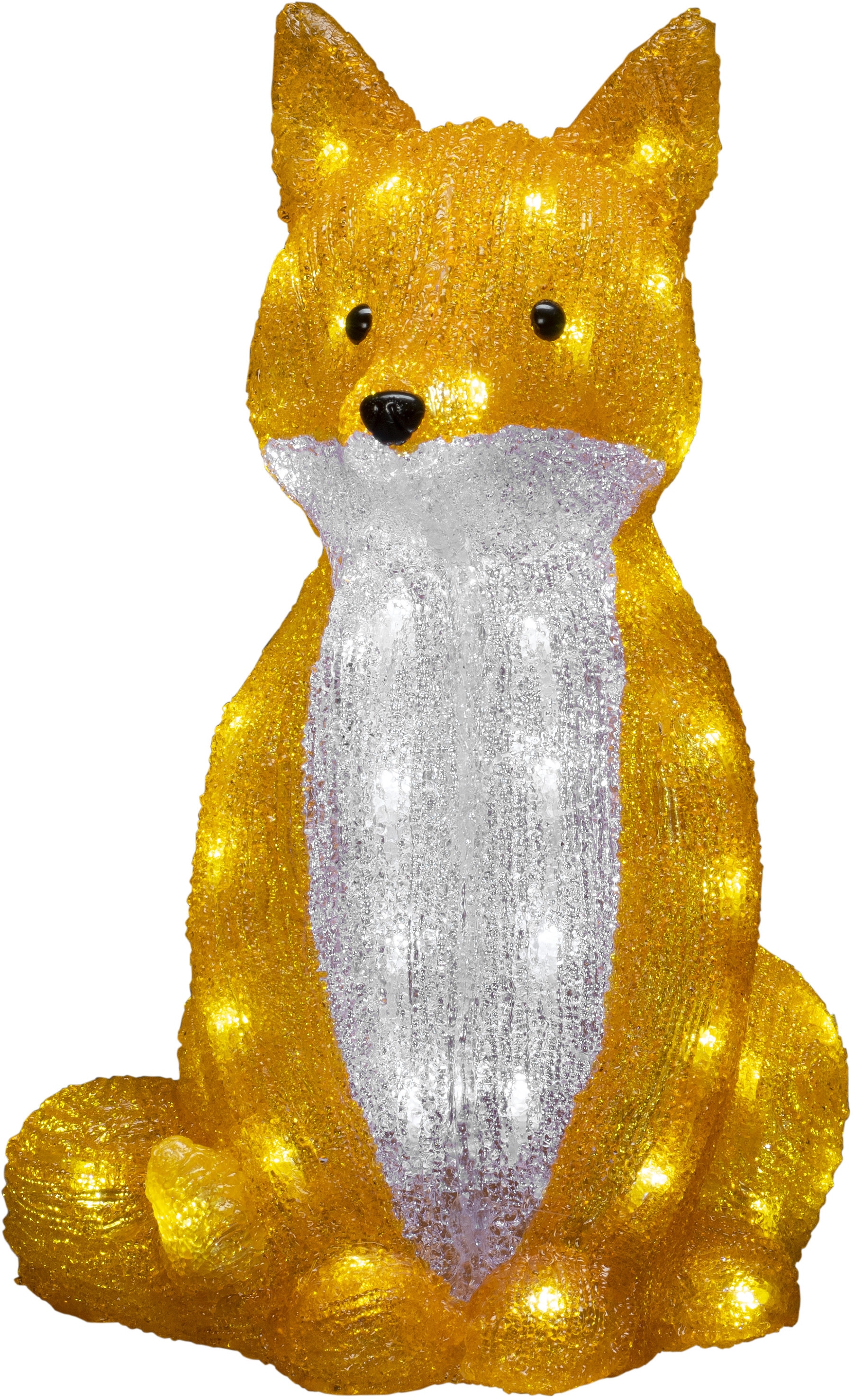 KONSTSMIDE Weihnachtsfigur »Weihnachtsdeko Rechnung LED bestellen auf Dioden aussen«, weiße kalt sitzend, 64 Fuchs, Acryl