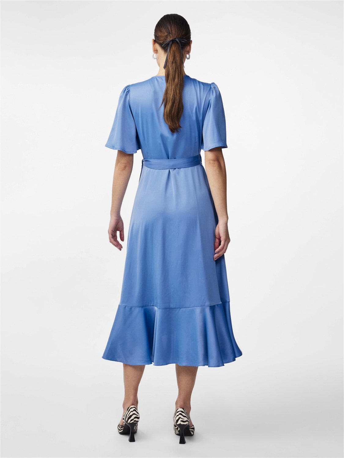 Y.A.S Wickelkleid »YASTHEA 2/4 MIDI WRAP DRESS S. NOOS«, mit Volant