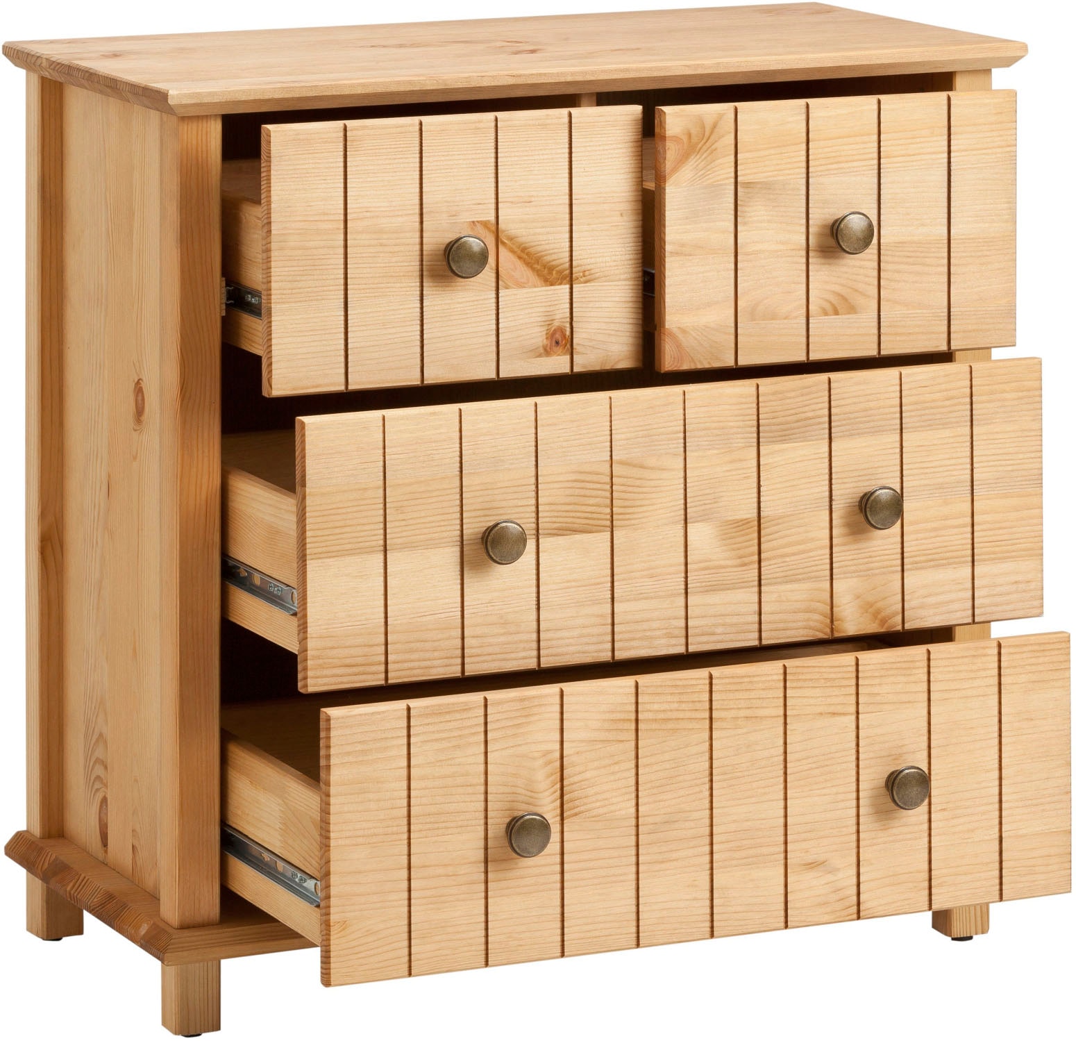 Home affaire Badkommode »Vili«, Badezimmerschrank, Unterschrank, 4 Schubladen, aus Massivholz