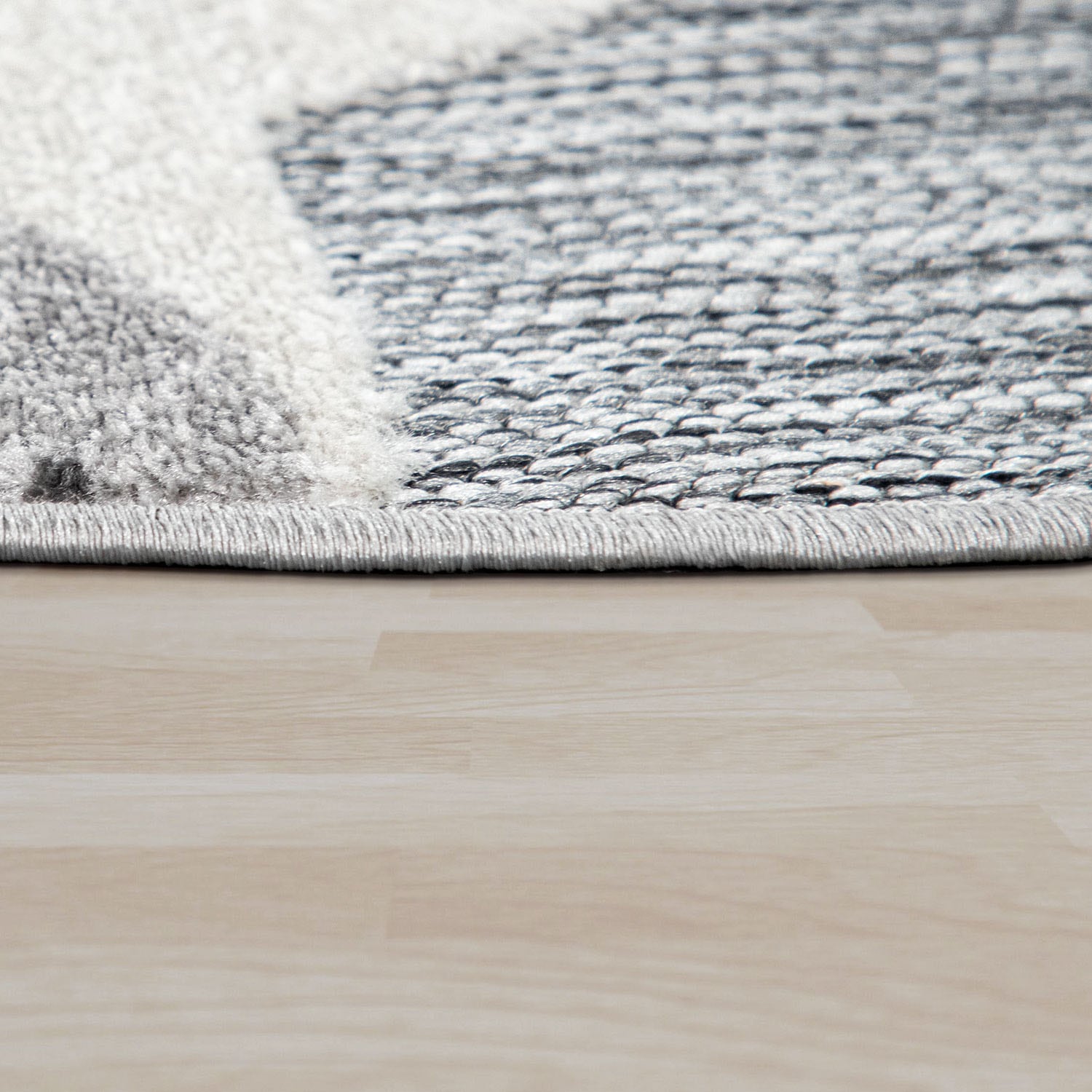 Paco Home Kinderteppich »Tweet 461«, rund, 12 mm Höhe, Flachgewebe mit Hoch-Tief-Effekt, Motiv Tiere, Outdoor geeignet