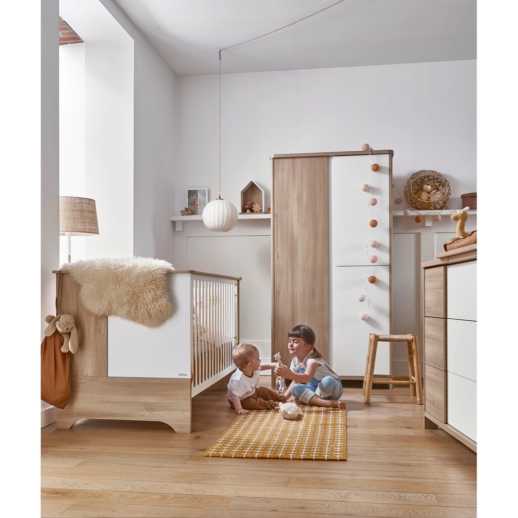 Galipette Babyzimmer-Komplettset »Sasha«, (Set, 5 St., Bett, Wickelablage, Kleiderschrank, Kommode und kleines Bücherregal)