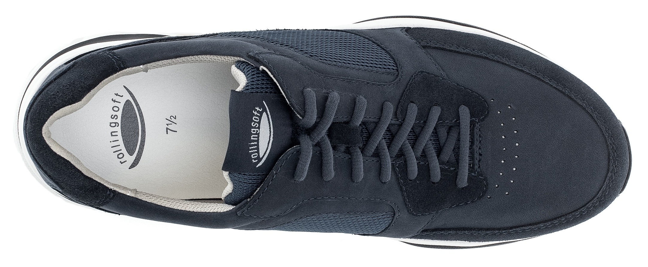 Gabor Rollingsoft Keilsneaker  , Freizeitschuh, Halbschuh, Schnürschuh mit Logo an der Ferse, G-Weite