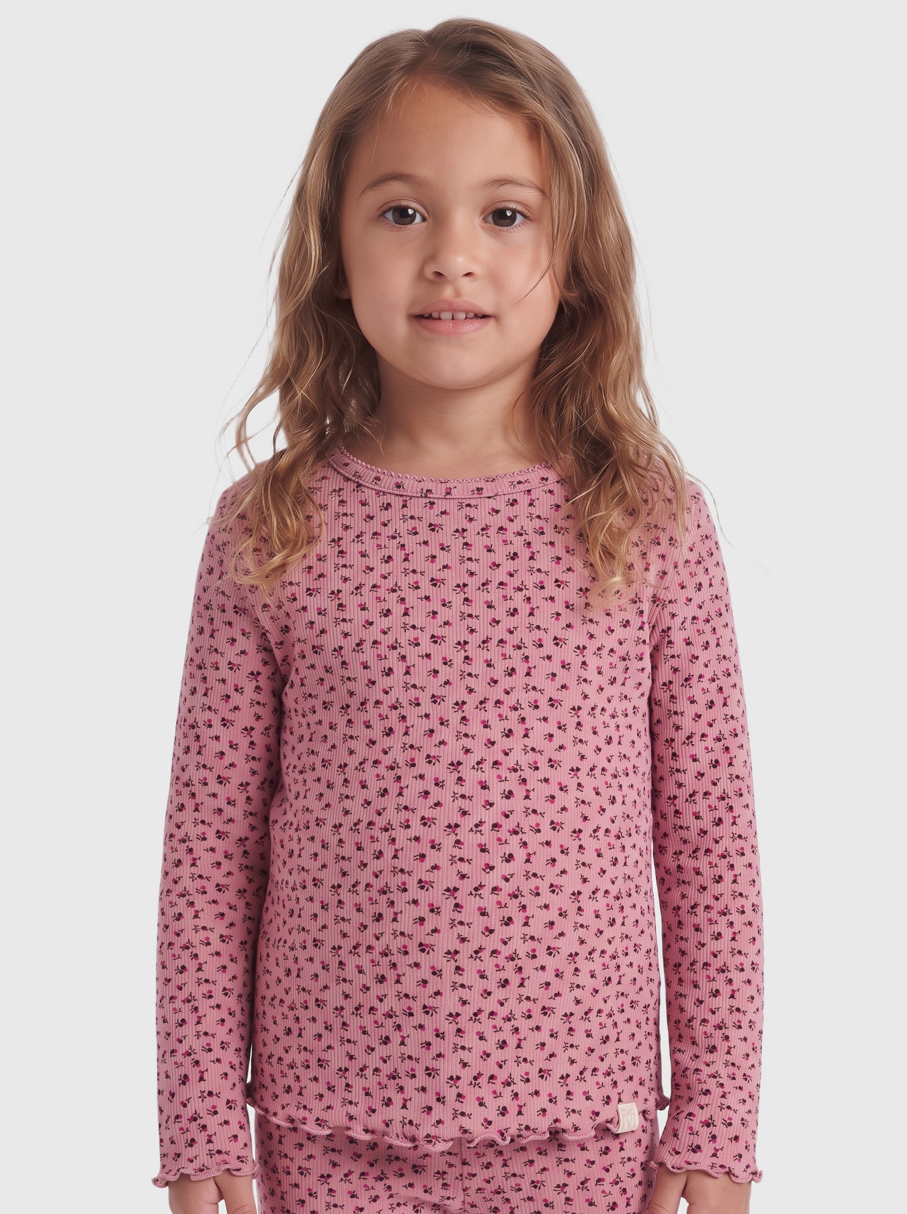 KIDS ONLY Langarmshirt »KMGTRINNY AOP LS O-NCK TOP JRS NOOS« Baumwollmischung, figurbetont