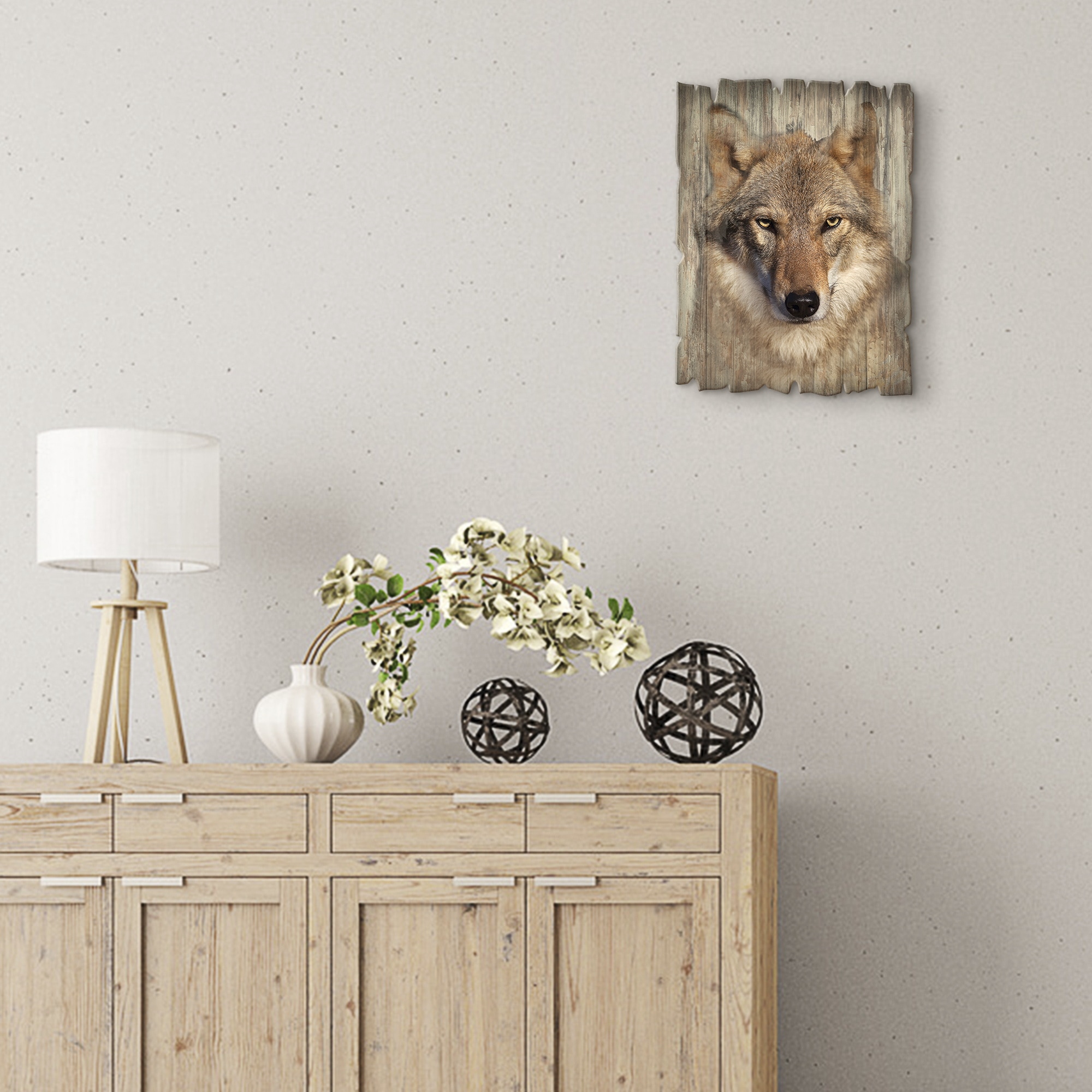 Artland Holzbild »Wolf«, Wildtiere, (1 St.) bequem kaufen