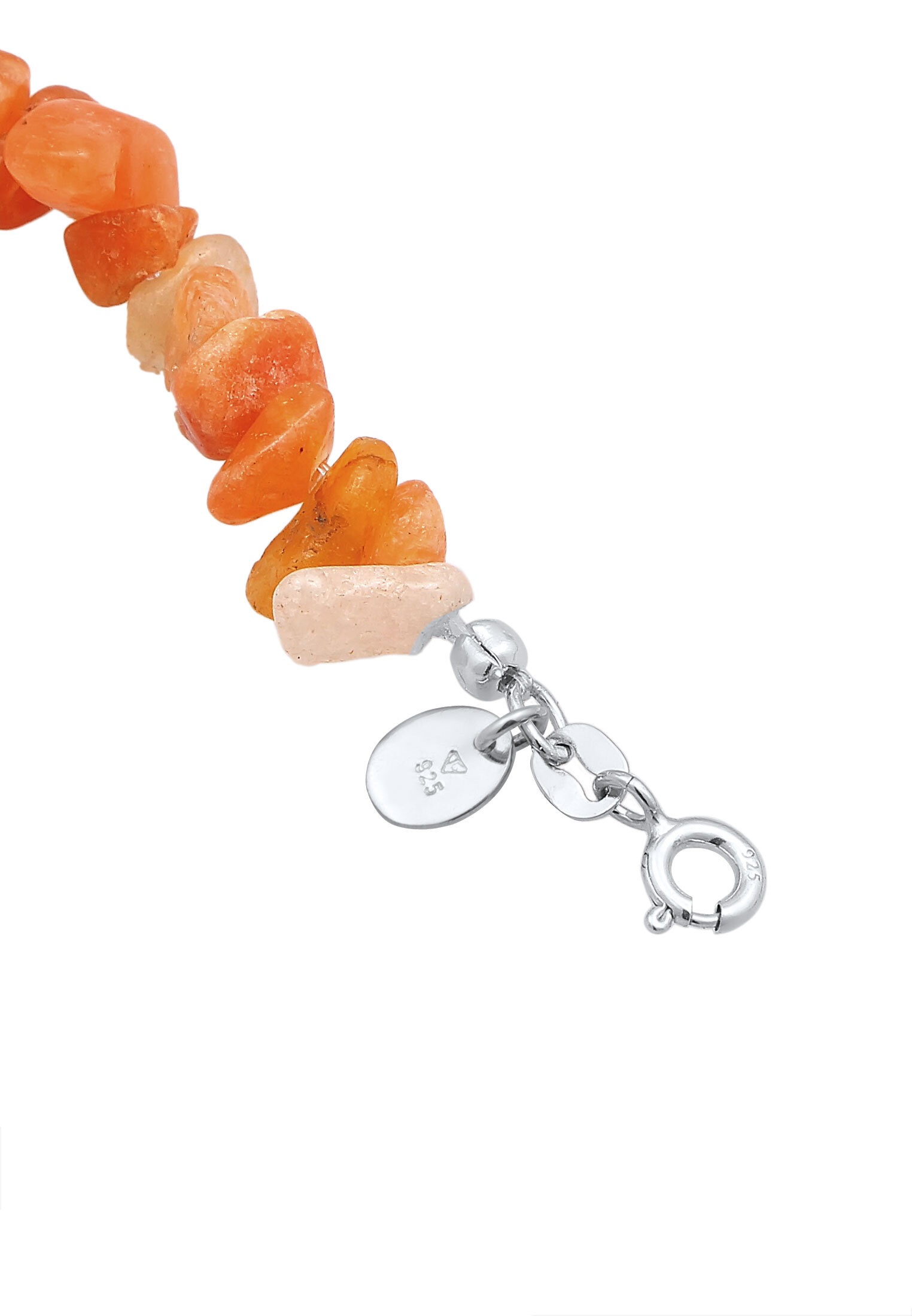 Elli Premium Fußkette »Fußschmuck Aventurin Steinsplitter Bead 925 Silber«