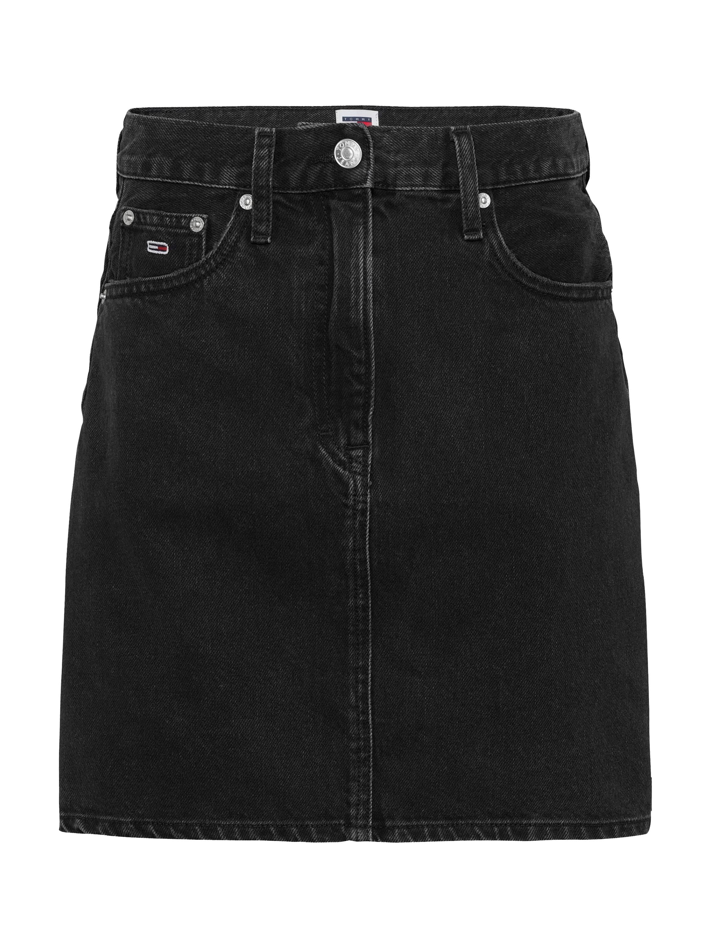 Tommy Jeans Jeansrock »MOM SKIRT BI8080«, in schwarzer Waschung, in Mini-Länge