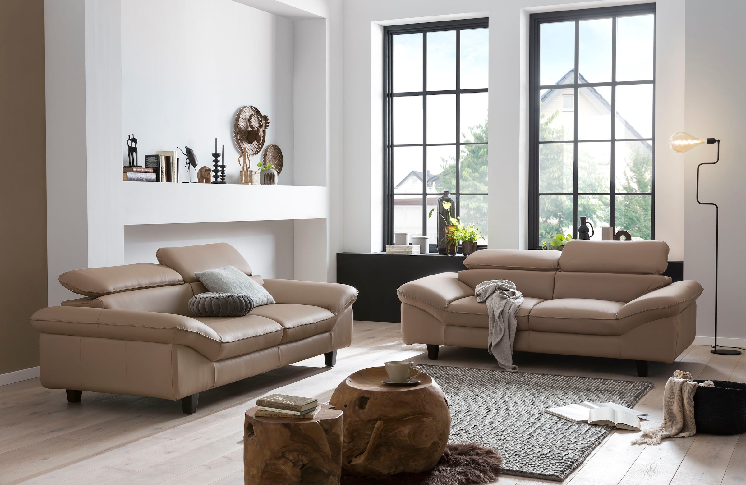 Home affaire 3-Sitzer »Pilot«, Big-Sofa mit Kopfteilverstellung