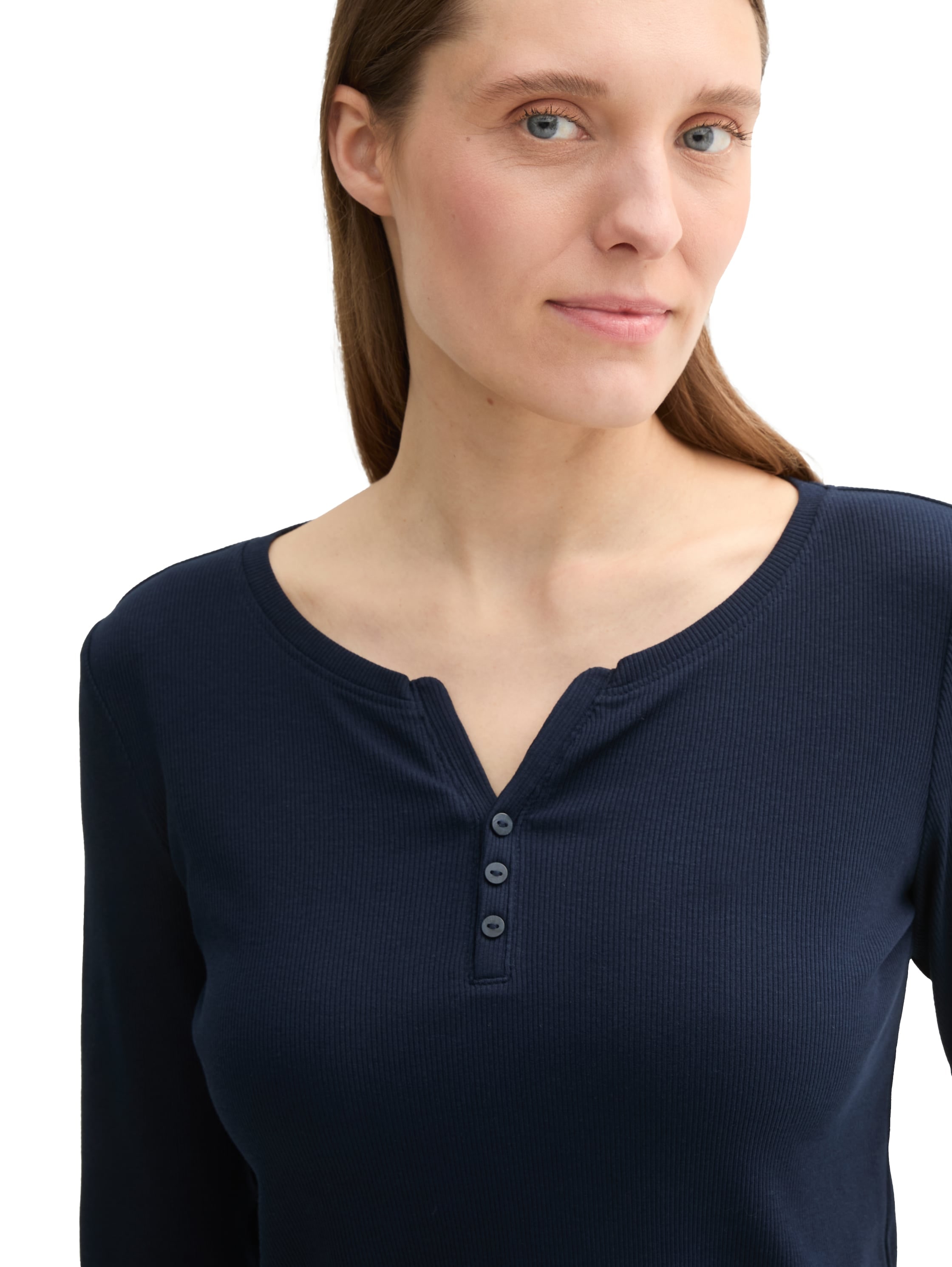 TOM TAILOR Henleyshirt, mit Turn-Up-Arm