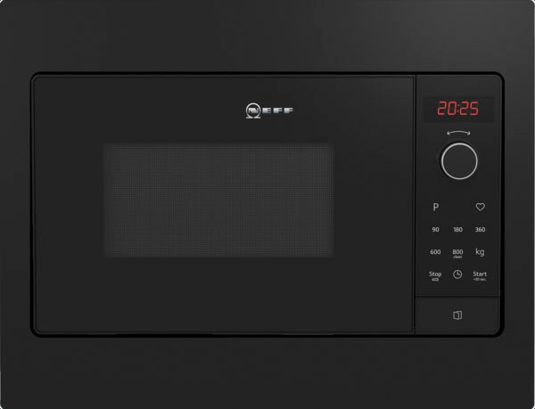 Neff HLAWG25S3 Mikrowelle (800 Watt, Einbaugerät, 20 l, Schwarz)