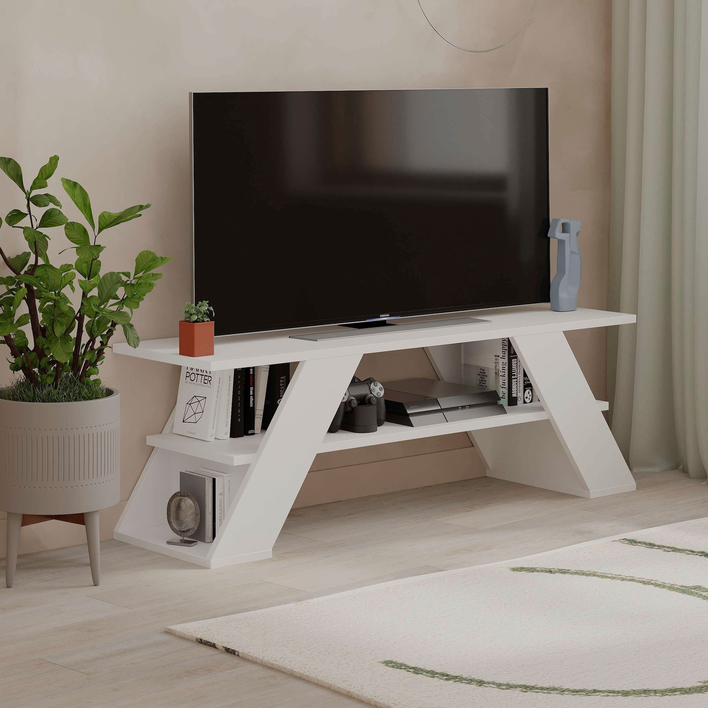 Decortie TV-Schrank »Farfalla TV Schrank«, (Packung), Einfache Montage,Platzsparend