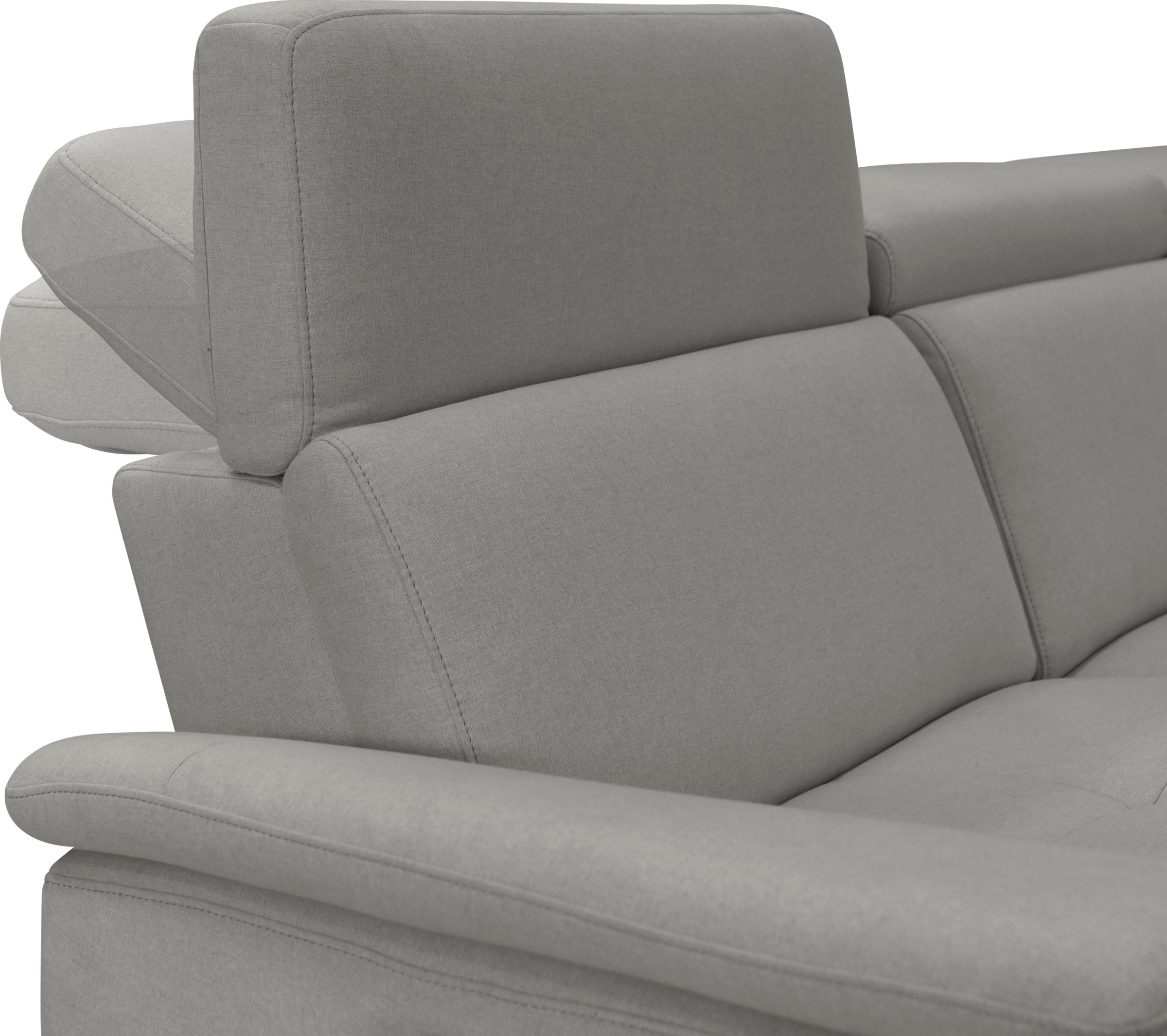 Places of Style Ecksofa »Pareli, L-Form, 259cm,m. Recamiere, Echtleder, Kunstleder, Webstoff«, man. o. elektr. Relaxfunktion, USB/Kopfteilverstellg u. LED