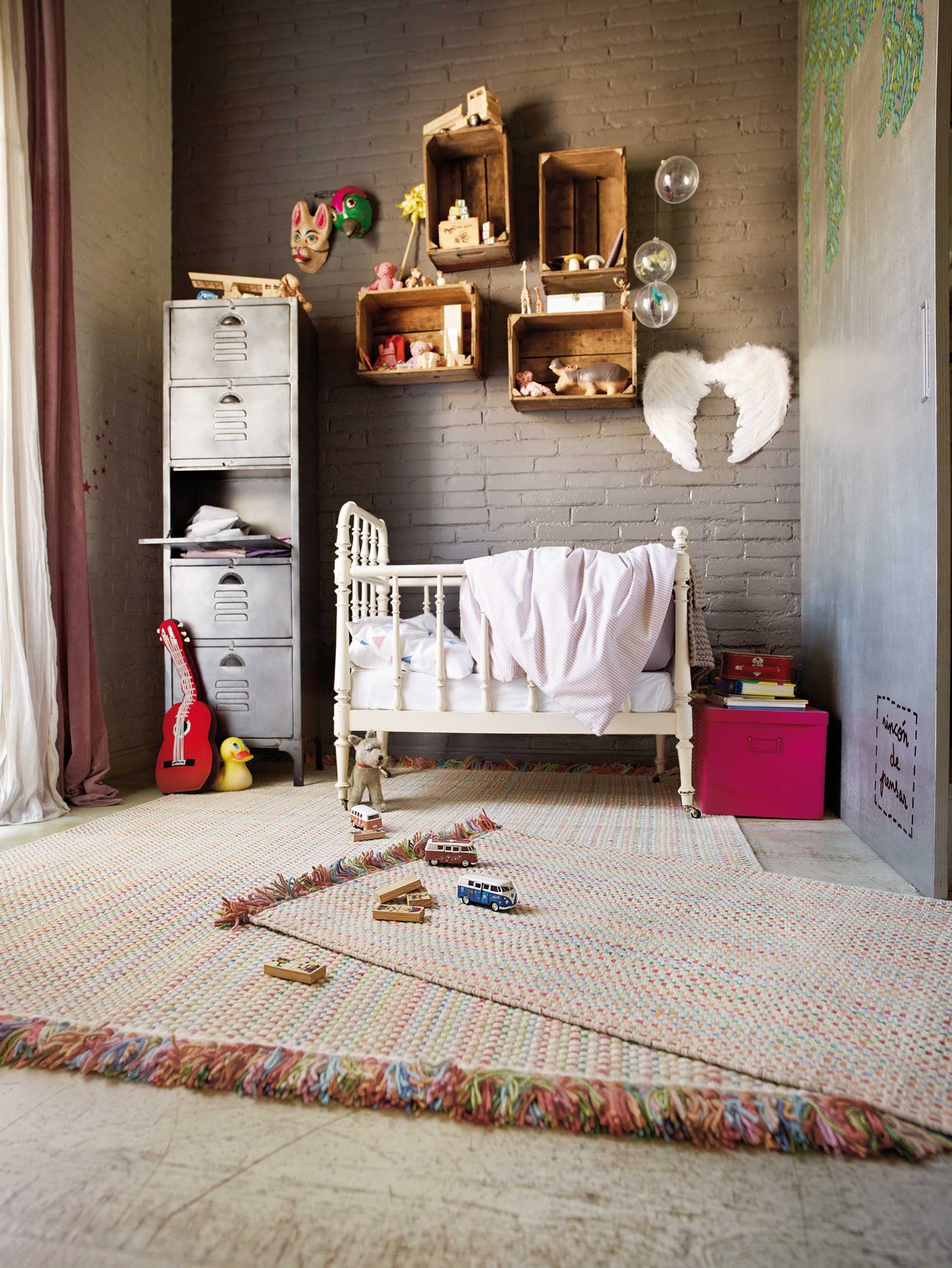 Esprit Teppich »Kids Durrie« rechteckig 6 mm Höhe Kinderteppich, kurzflor, handgewebt, Wolle, natürlich, gestreift