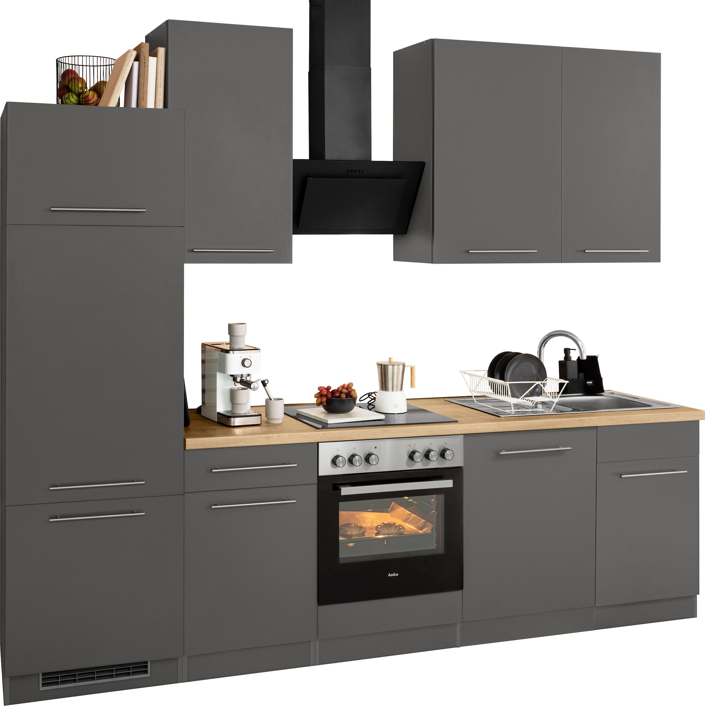 wiho Küchen Küchenzeile "Unna" ohne E-Geräte, Breite 280 cm