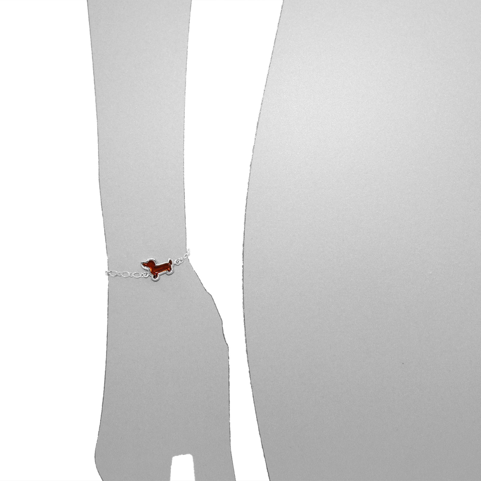 OSTSEE-SCHMUCK Armband »- Dackel - Silber 925/000 - Bernstein«