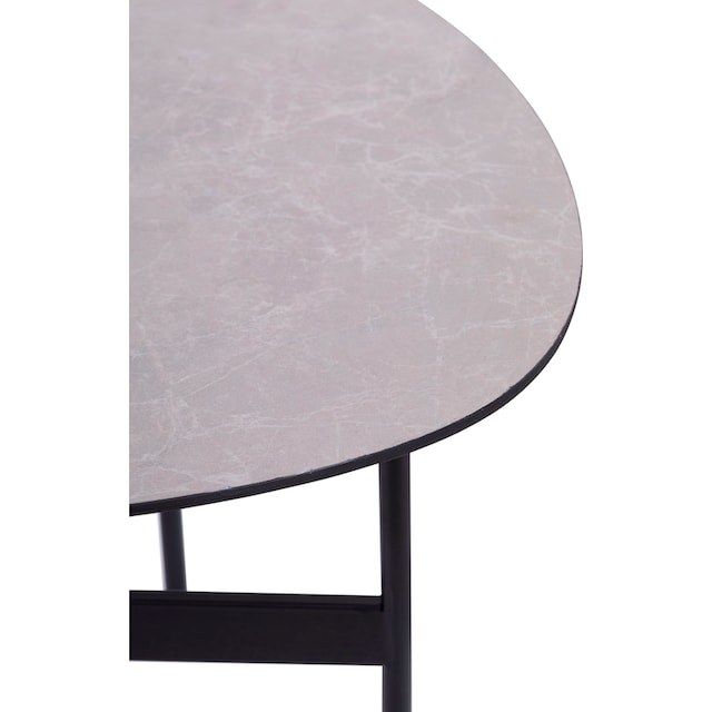 Home affaire Beistelltisch, Beistelltisch Oval, grau lackierter Tischplatte,  3 Bein Gestell auf Raten bestellen