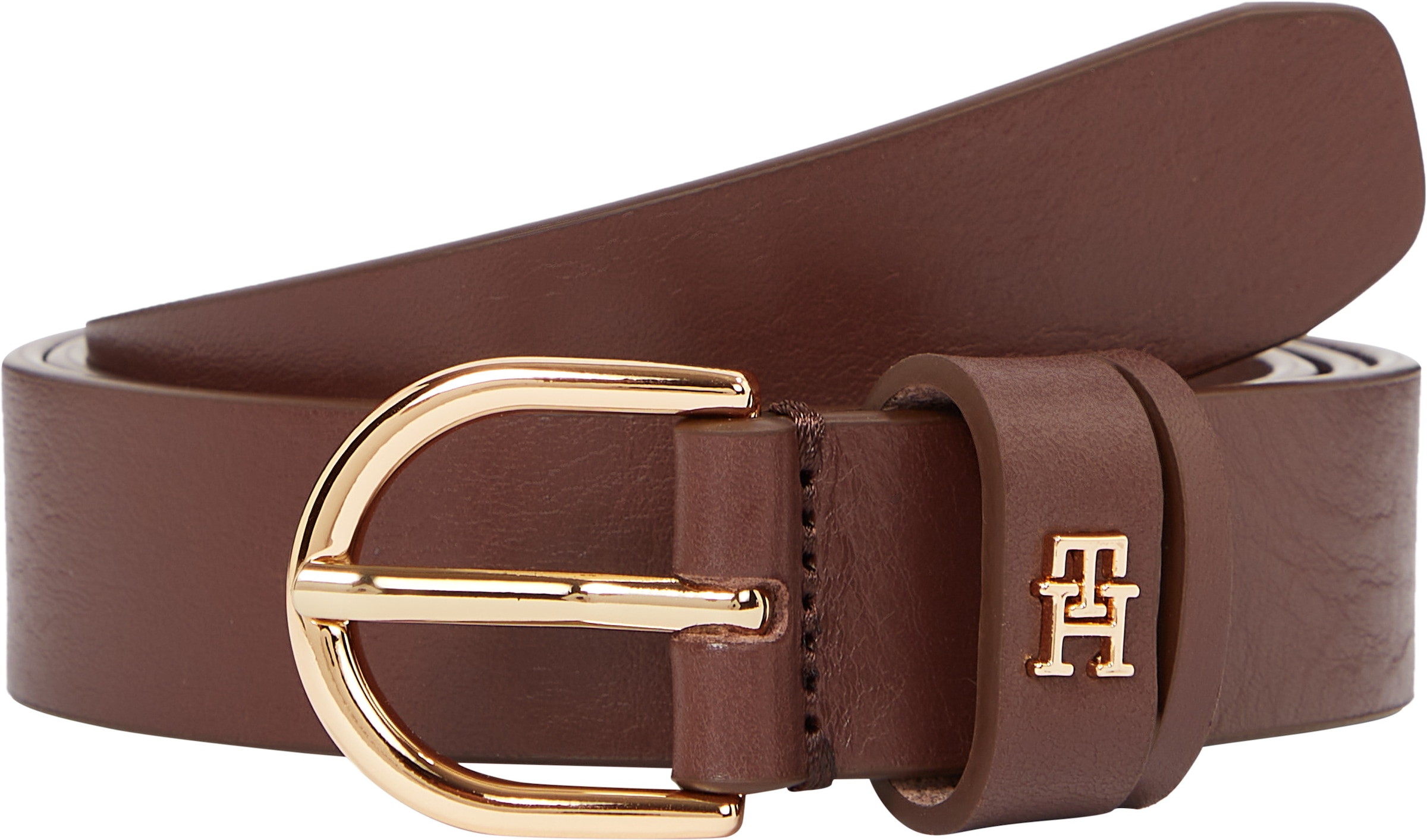 Tommy Hilfiger Ledergürtel »ESSENTIAL EFFORTLESS 2.5«, Logoemblem, weiche Haptik, ovale Einfachdornschließe