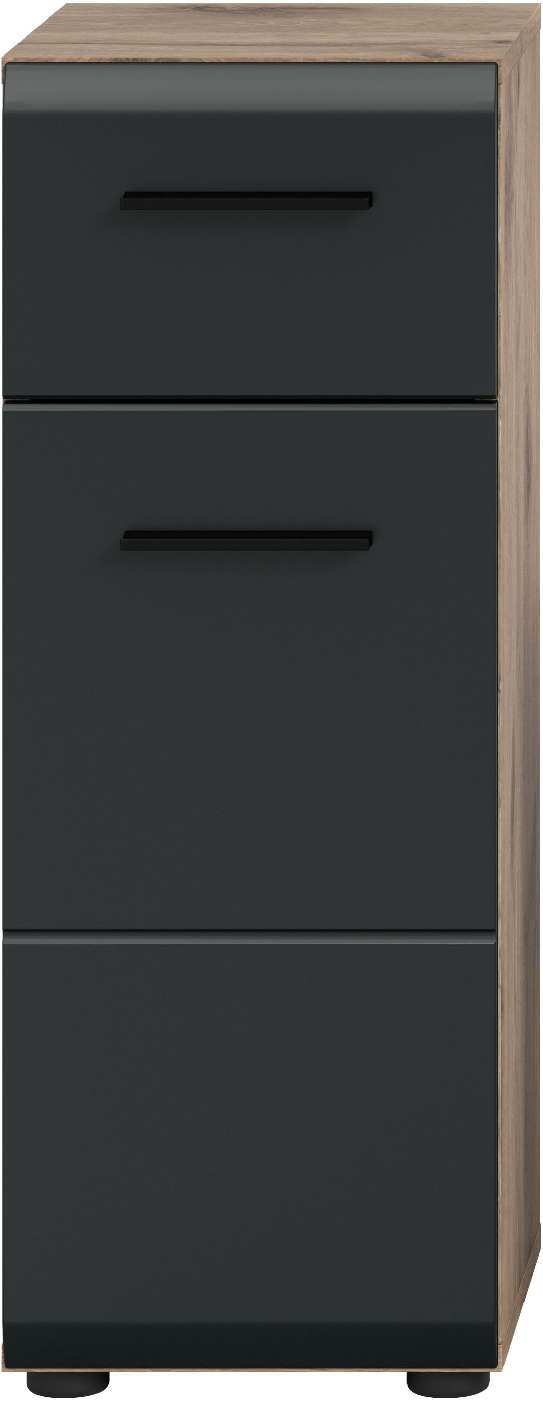 welltime Stauraumschrank »FLORENZ, TOPSELLER!, Höhe 80 cm, 1 Tür, 1 Schubkasten« TOPSELLER!, 1 Stk. tlg. Türanschlag wechselbar, hochwertige MDF Front, Badschrank, Bad