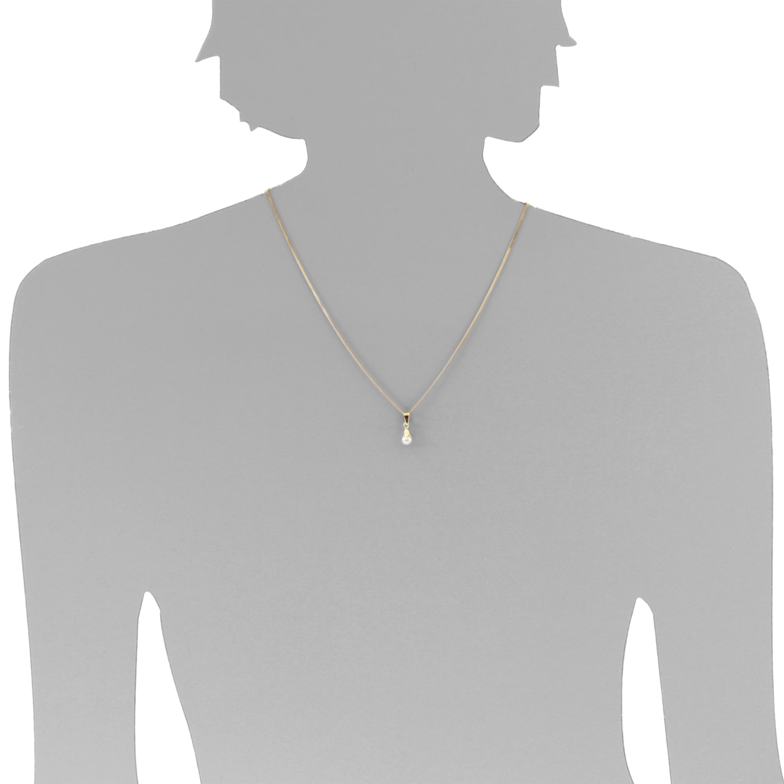 OSTSEE-SCHMUCK Kettenanhänger »- Glocke - Gold 333/000 - Zuchtperle«