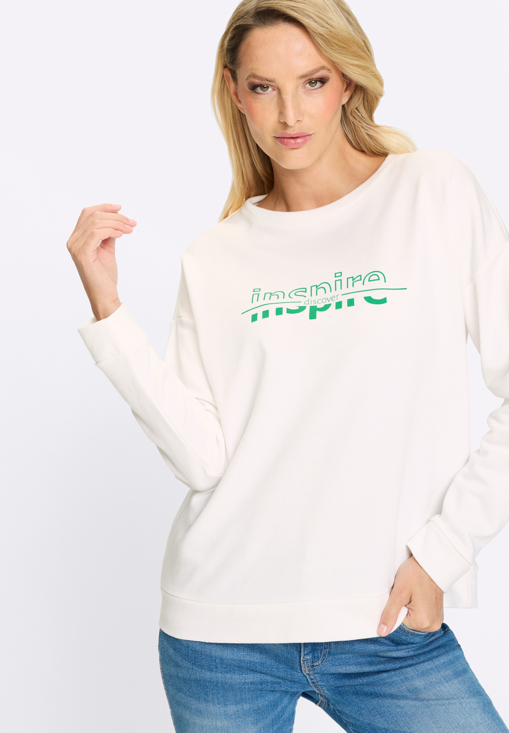 heine Sweatshirt »Sweatshirt Sweatshirt mit Aufdruck«
