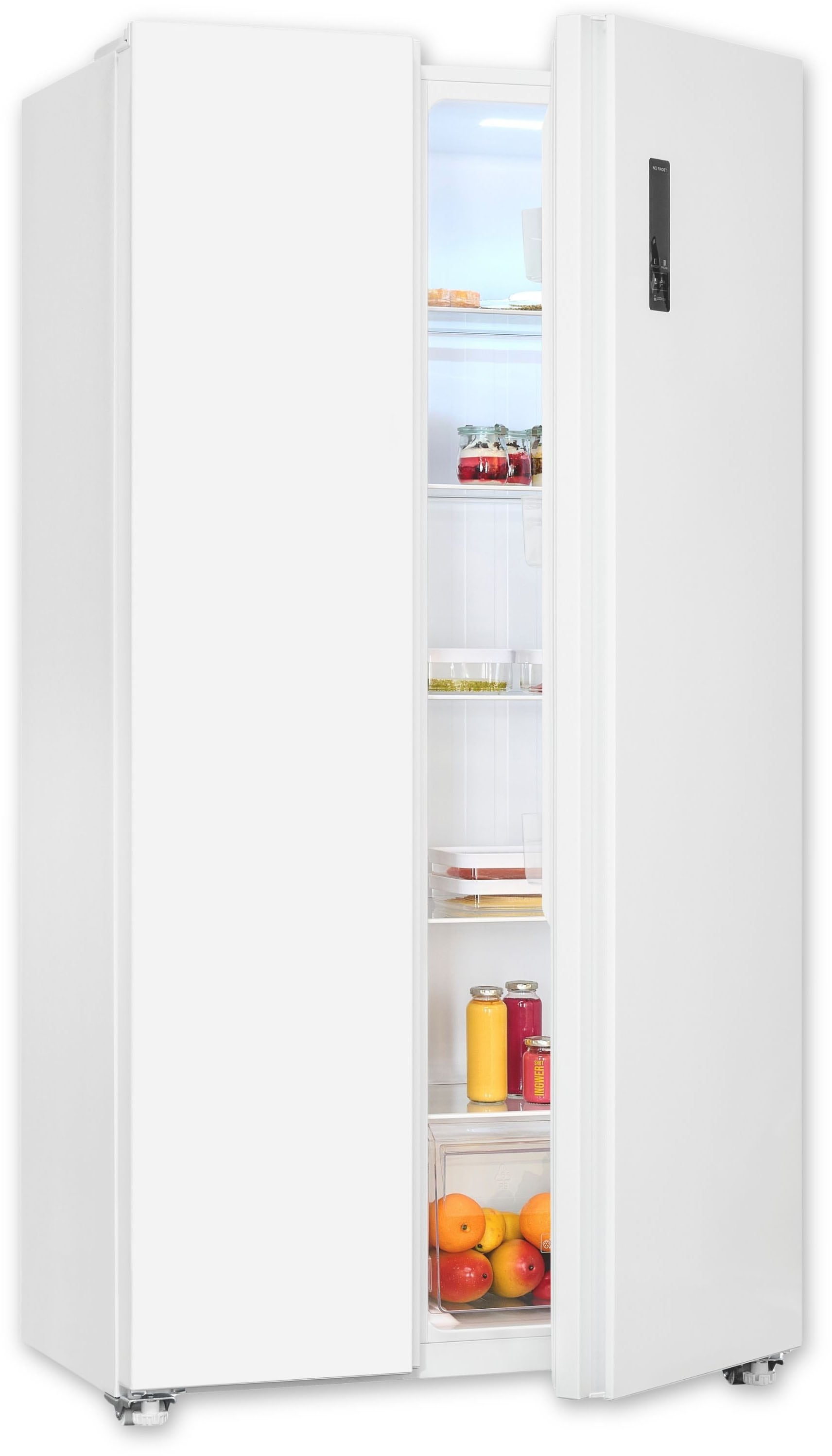 exquisit Side-by-Side »SBS46-040D weiss« 177 cm hoch 91 cm breit