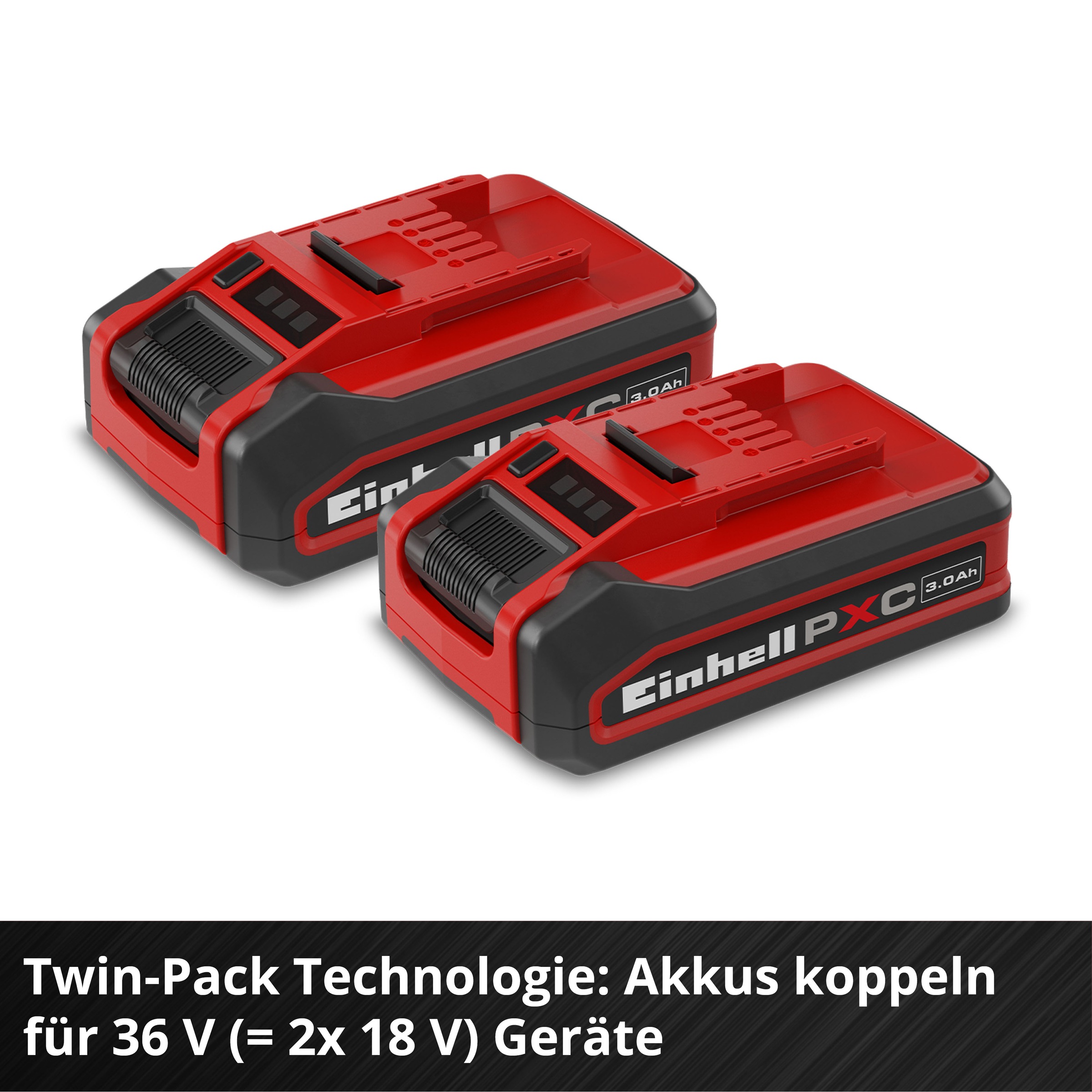 Einhell Akku »18V 3Ah PXC Plus Twinpack« 18 V, 3 Ah, universell verwendbar für alle Power X-Change Geräte