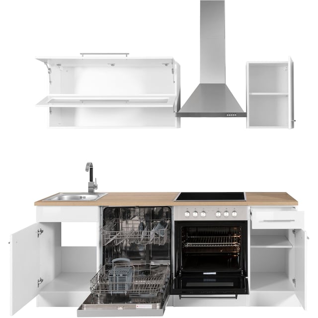 HELD MÖBEL Küchenzeile »Eton«, mit E-Geräten, Breite 210 cm bequem kaufen