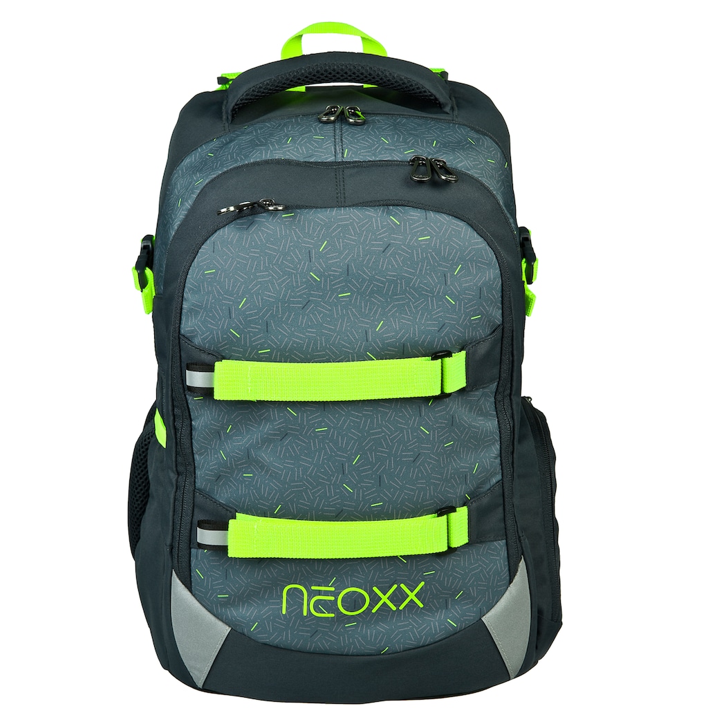 neoxx Schulrucksack »Active, Boom«, reflektierende Details, aus recycelten PET Flaschen