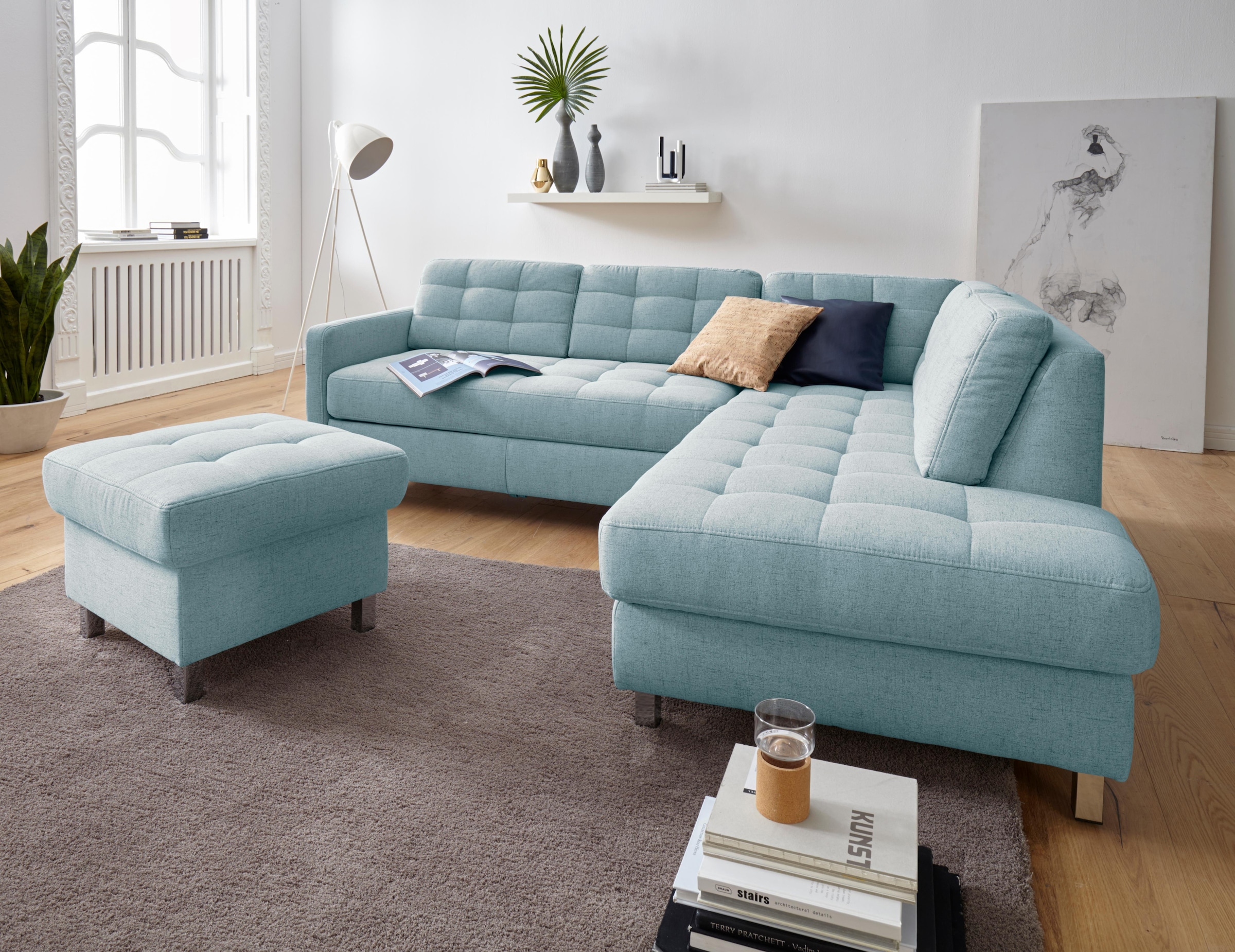 sit&more Ecksofa »Picasso L-Form«, wahlweise mit Bettfunktion und Bettkasten