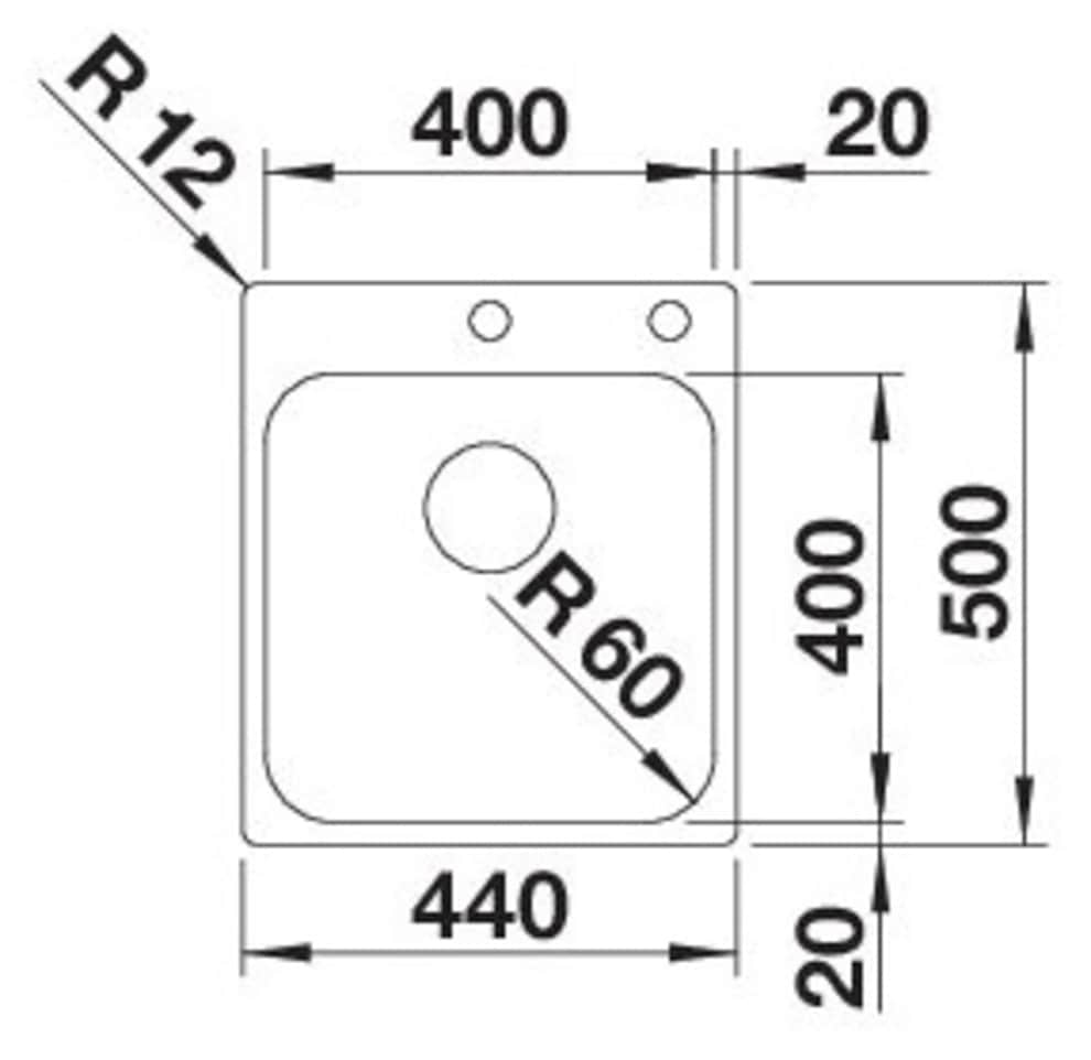 Blanco Edelstahlspüle »SUPRA 400-IF/A R12«, zum wechselseitigen Einbau geeignet