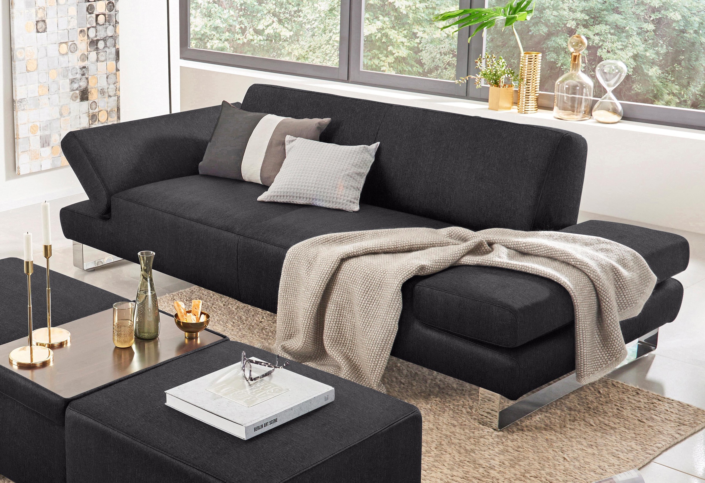 W.SCHILLIG 2-Sitzer »taboo Designsofa mit hohem Sitzkomfort«, mit Normaltiefe, inklusive Armlehnenverstellung