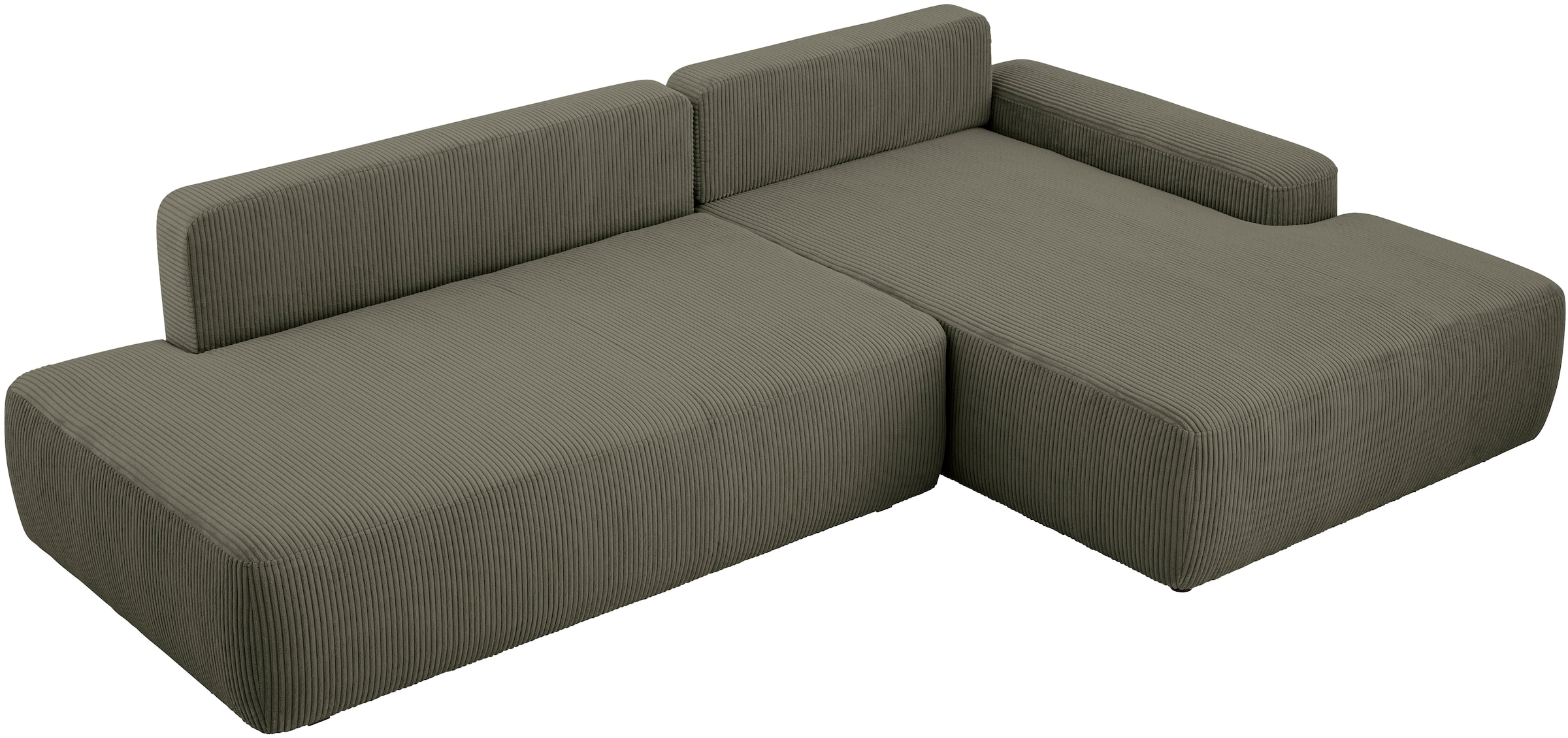 Home affaire Ecksofa »TORGE, Schlafsofa Cord, Samtvelours u. Strukur fein, Couch in L-Form« Schlaffunktion und Bettkasten, Liegefläche: 210x125 cm, neues Design