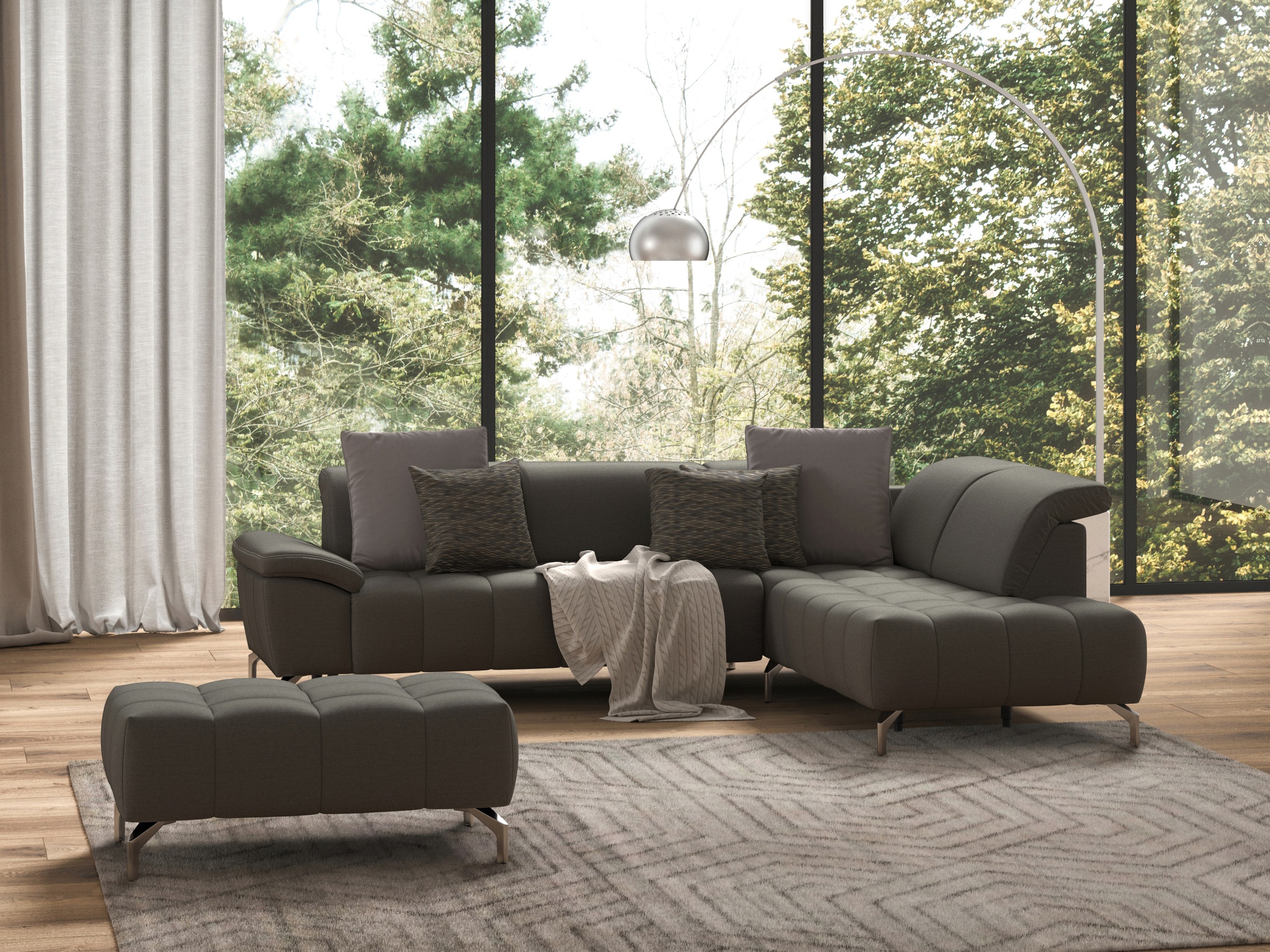 sit&more Hocker »Cool«, mit silberfarbenen Füßen