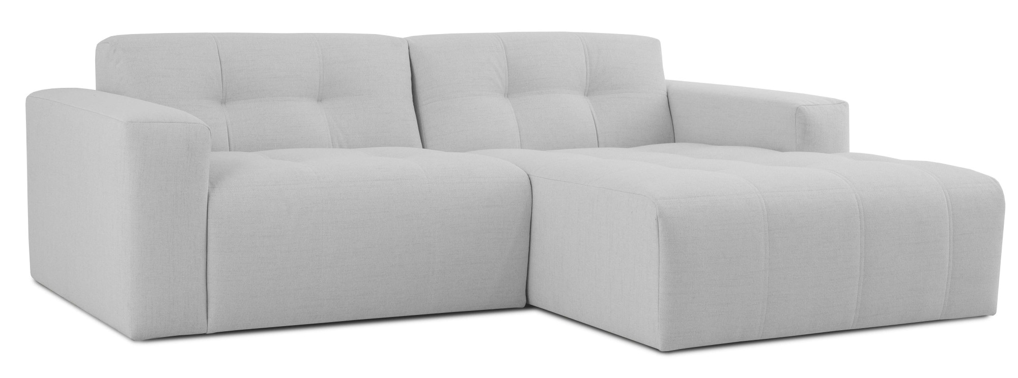 OTTO home Ecksofa »Tapley« Breite 221 cm,Boucle, Struktur fein, mit Knopfsteppung, bodentief