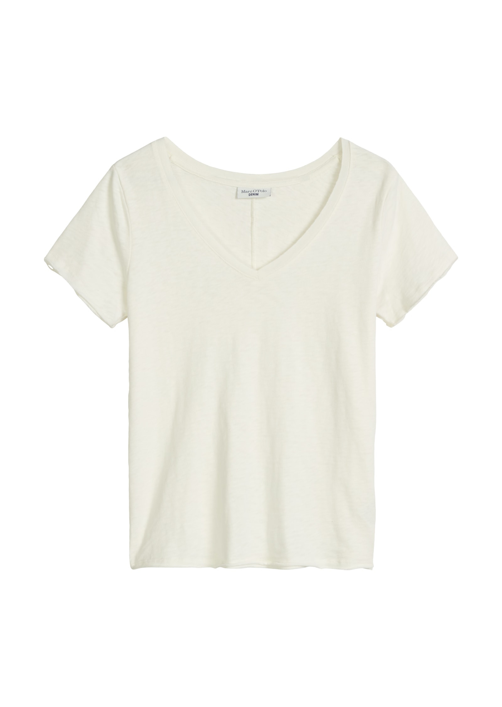 Marc O'Polo DENIM T-Shirt mit  abgerundetem V-Neck