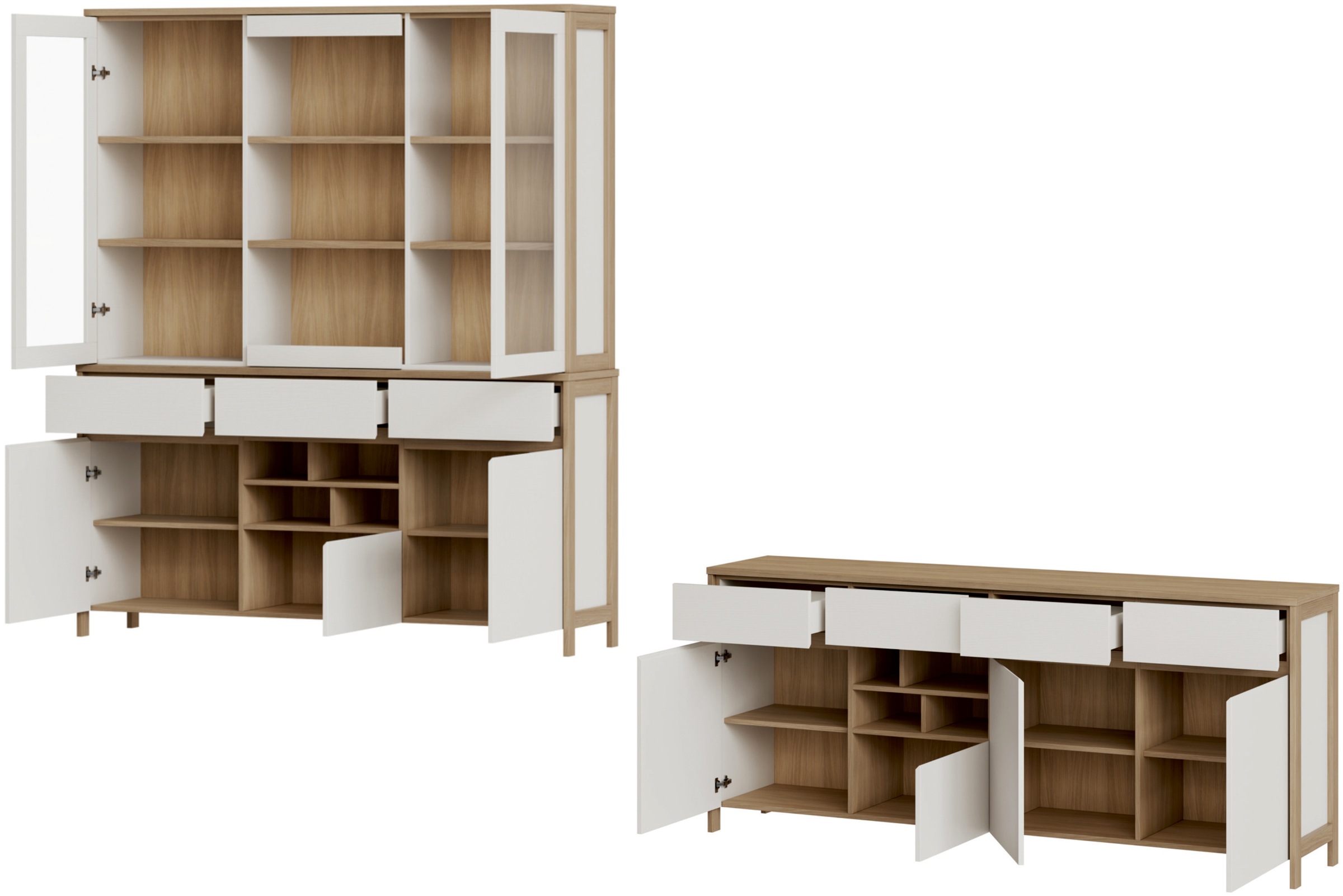 Home affaire Wohnwand »Stranda, moderne Anbauwand, Komplettset im Scandi-Style« 2 Stk. tlg.