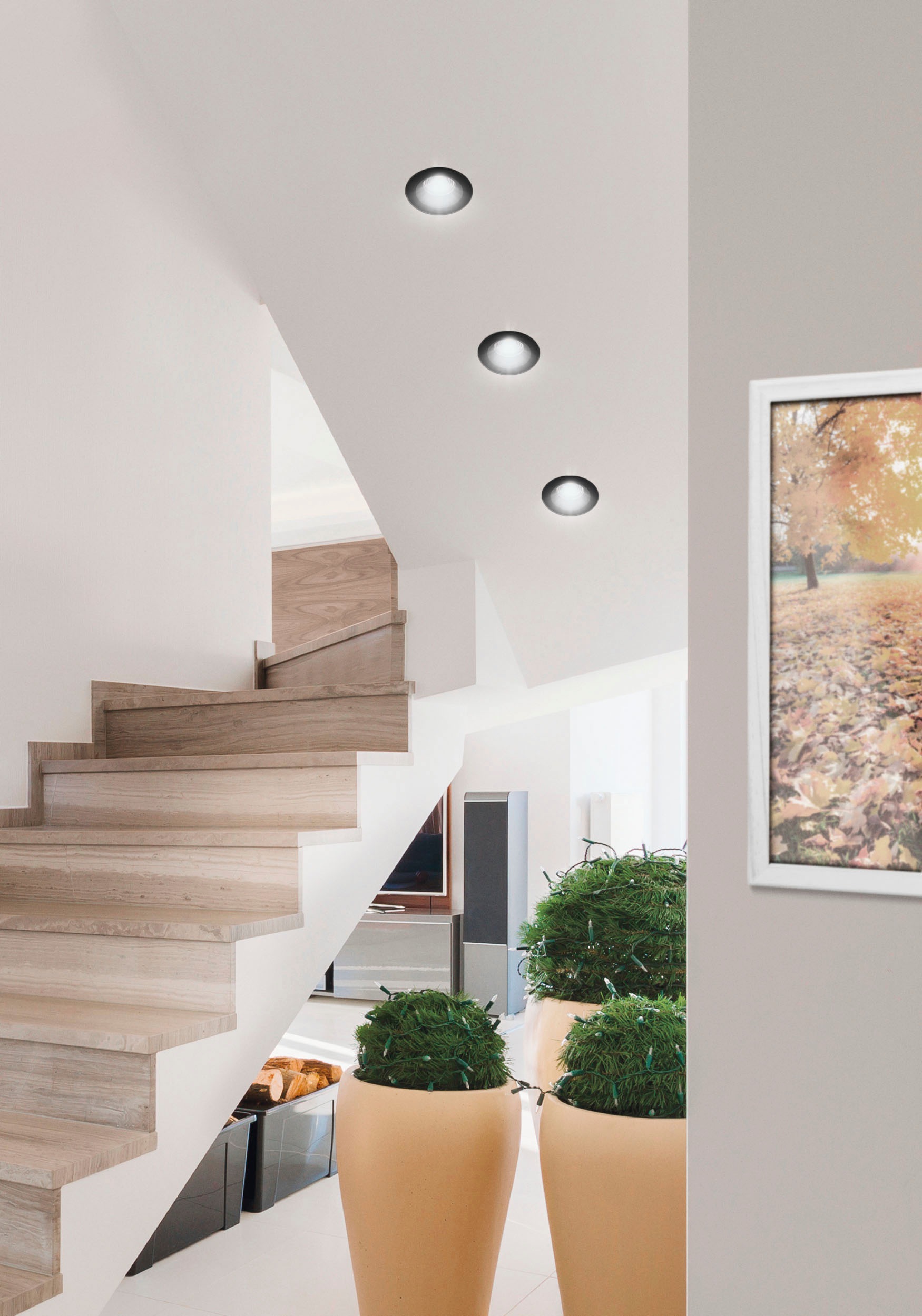 EGLO Deckenleuchte »SALABATE«, Leuchtmittel LED-Modul | LED fest integriert, Deckenleuchte in schwarz aus Alu - 6W - Neutralweiß