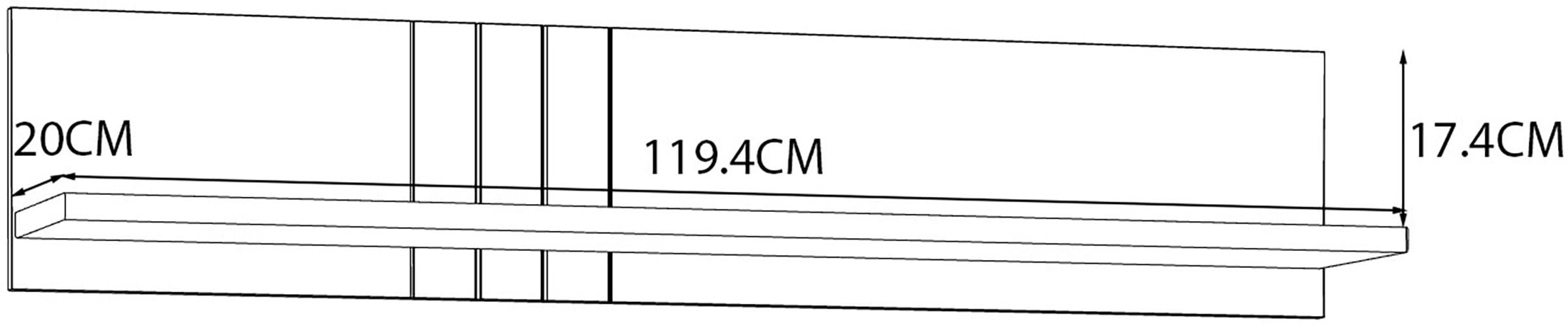 FORTE Wandboard »Killarney«, Wandboard, farbliche Absetzung, vielseitig einsetzbar
