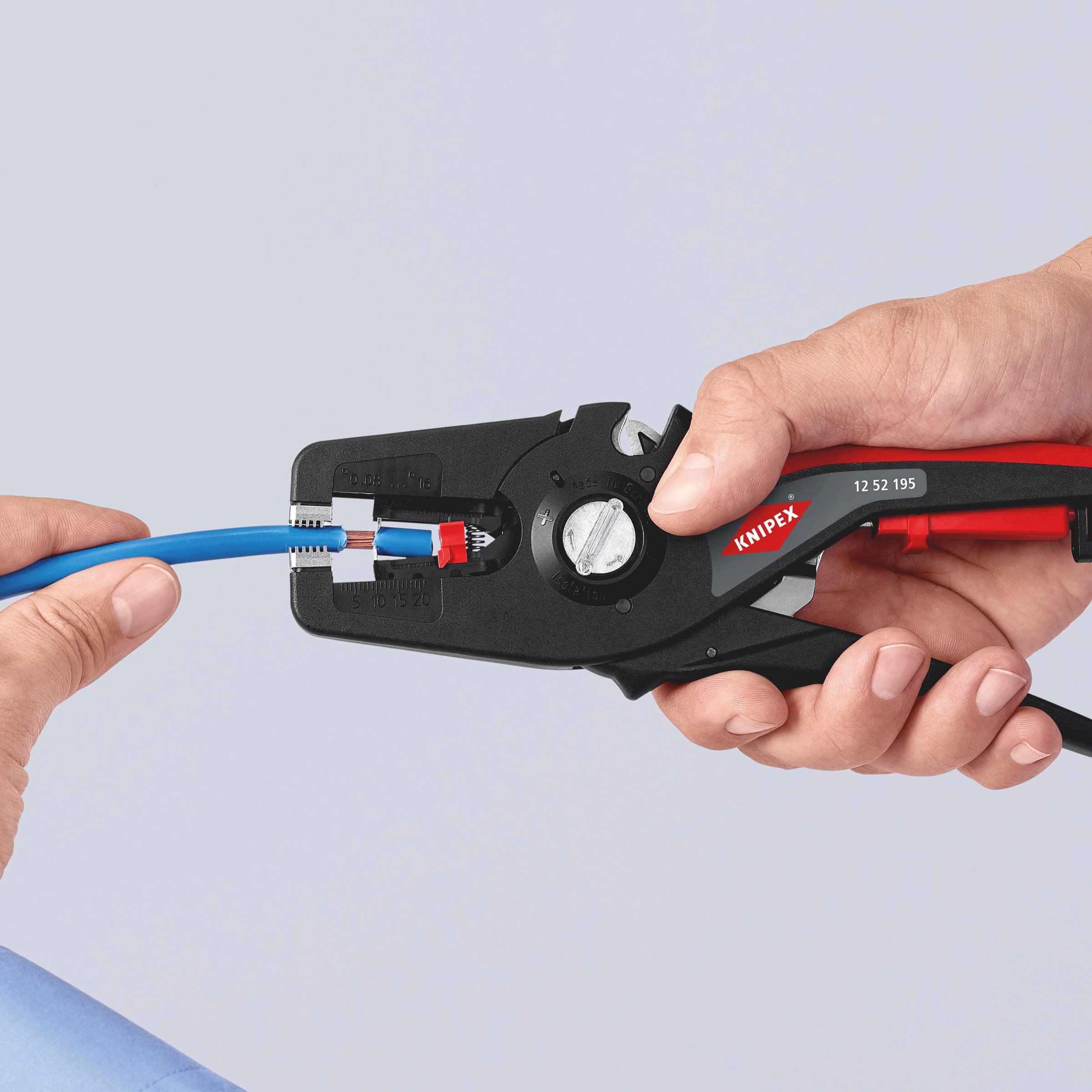 Knipex Abisolierzange »12 52 195 PreciStrip16«, (1 tlg.), automatisch, 190 mm