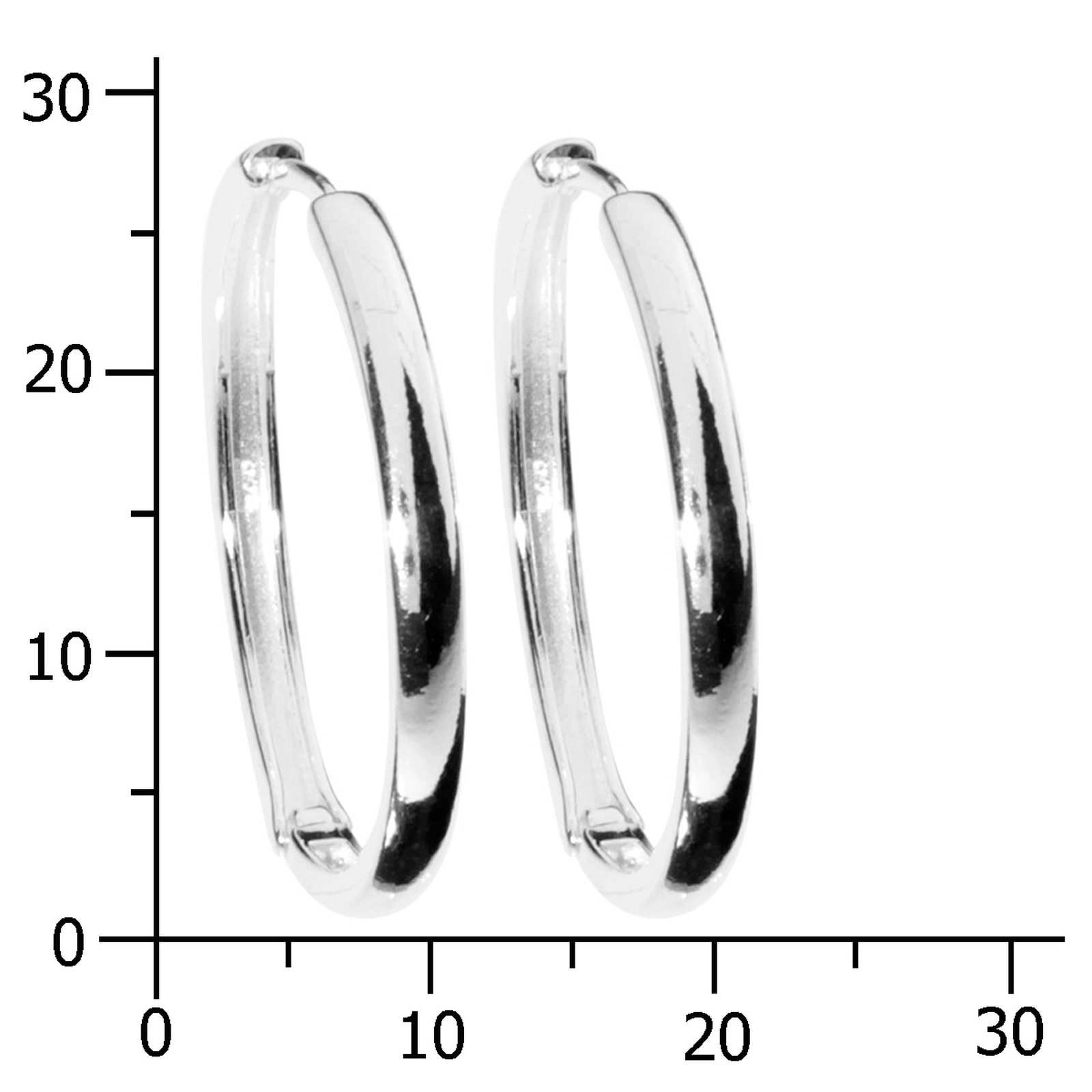 OSTSEE-SCHMUCK Klappcreolen »- Babsi 24.28 - Silber 925/000 -,«