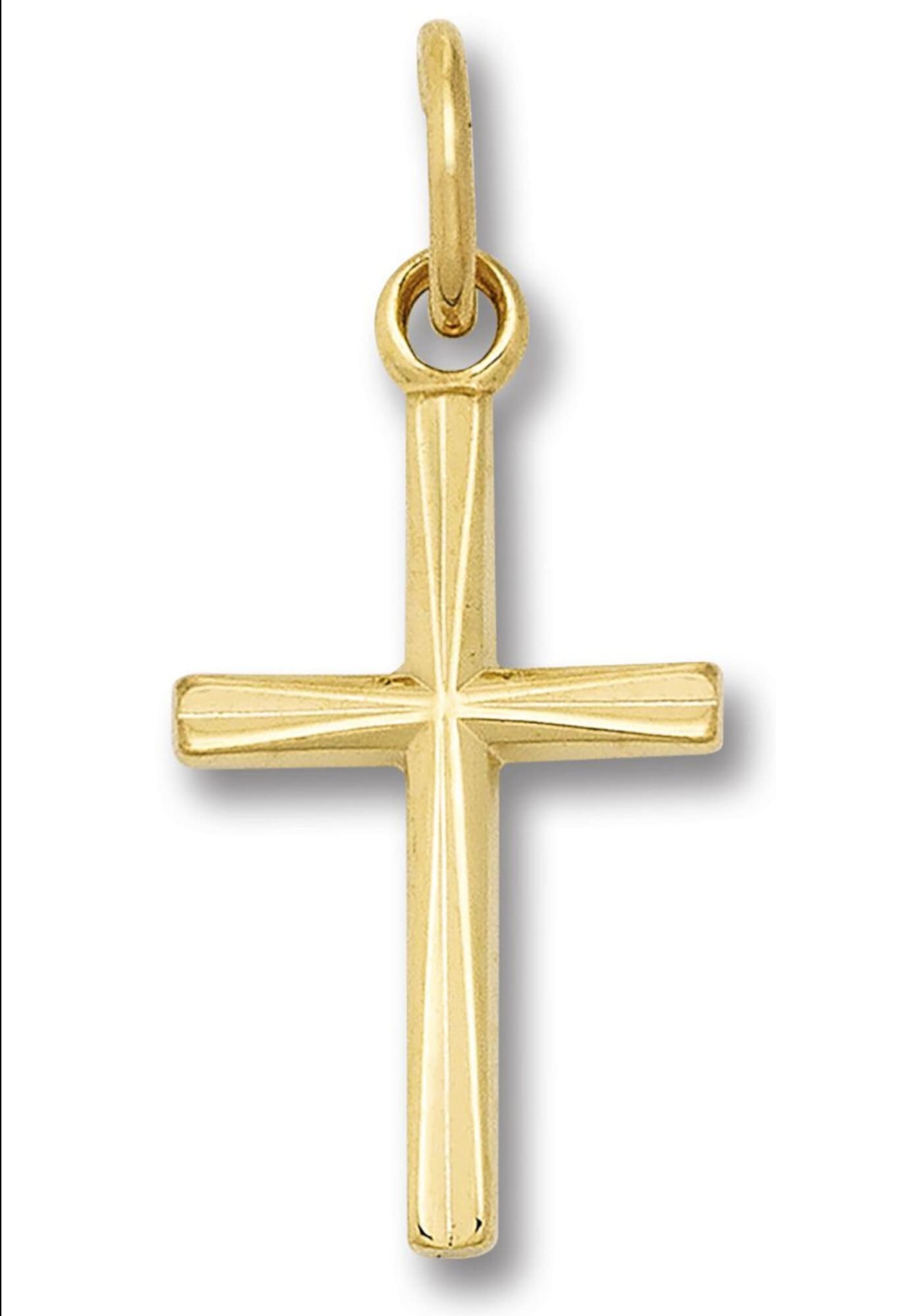 Kette und Anhänger Set »Schmuckset - Set mit Halskette Kreuz Anhänger aus 333 Gelbgold«