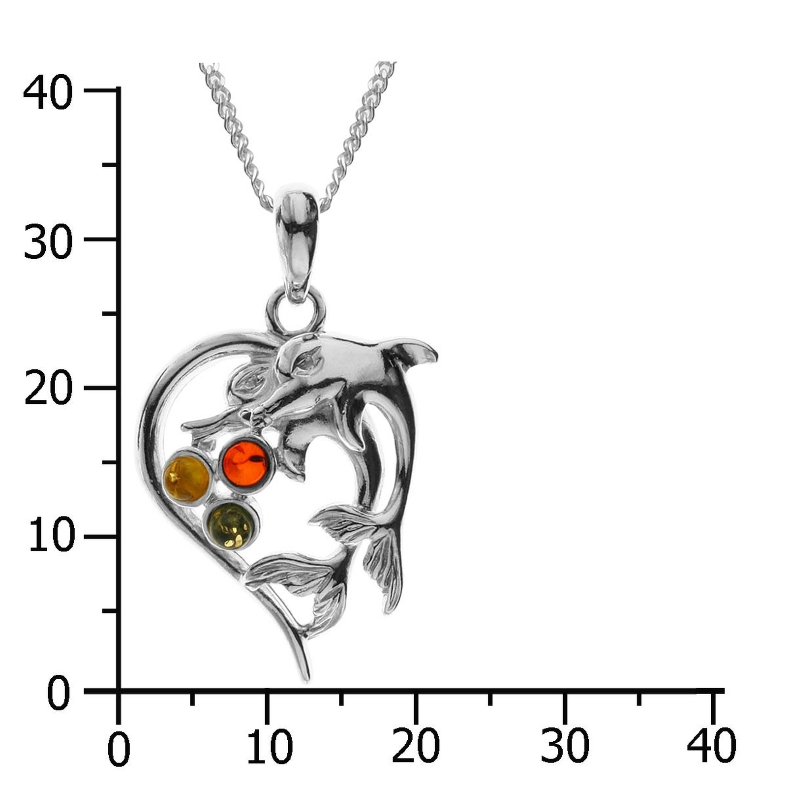 OSTSEE-SCHMUCK Kette mit Anhänger »Ostsee-Schmuck Kette mit Anhänger Delphinpaar«