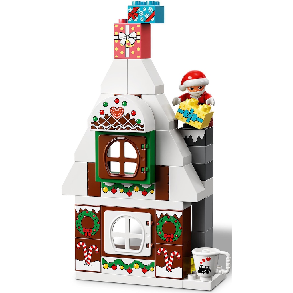 LEGO® Konstruktionsspielsteine »Lebkuchenhaus mit Weihnachtsmann (10976), LEGO® DUPLO«, (50 St.)